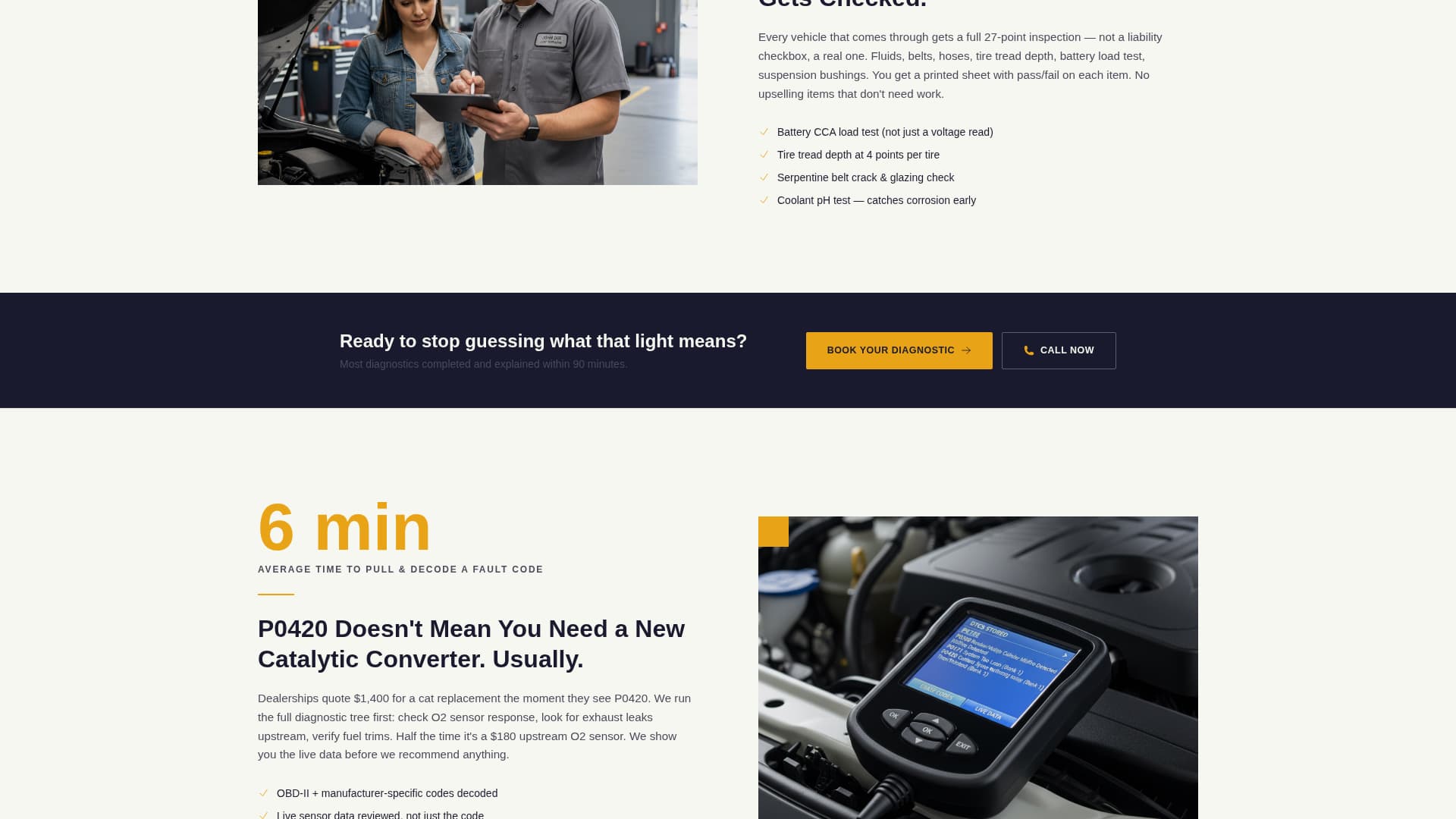 Precision — Licensed Auto Repair Landing Page Template