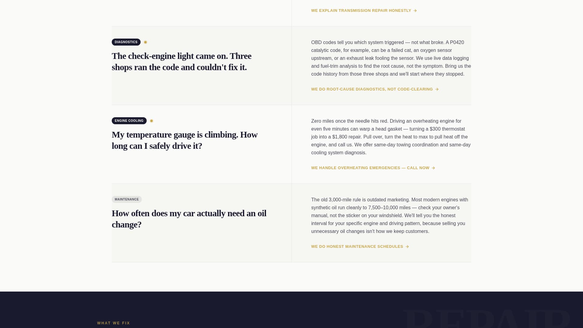 Torque - Trusted Mechanic Landing Page Template