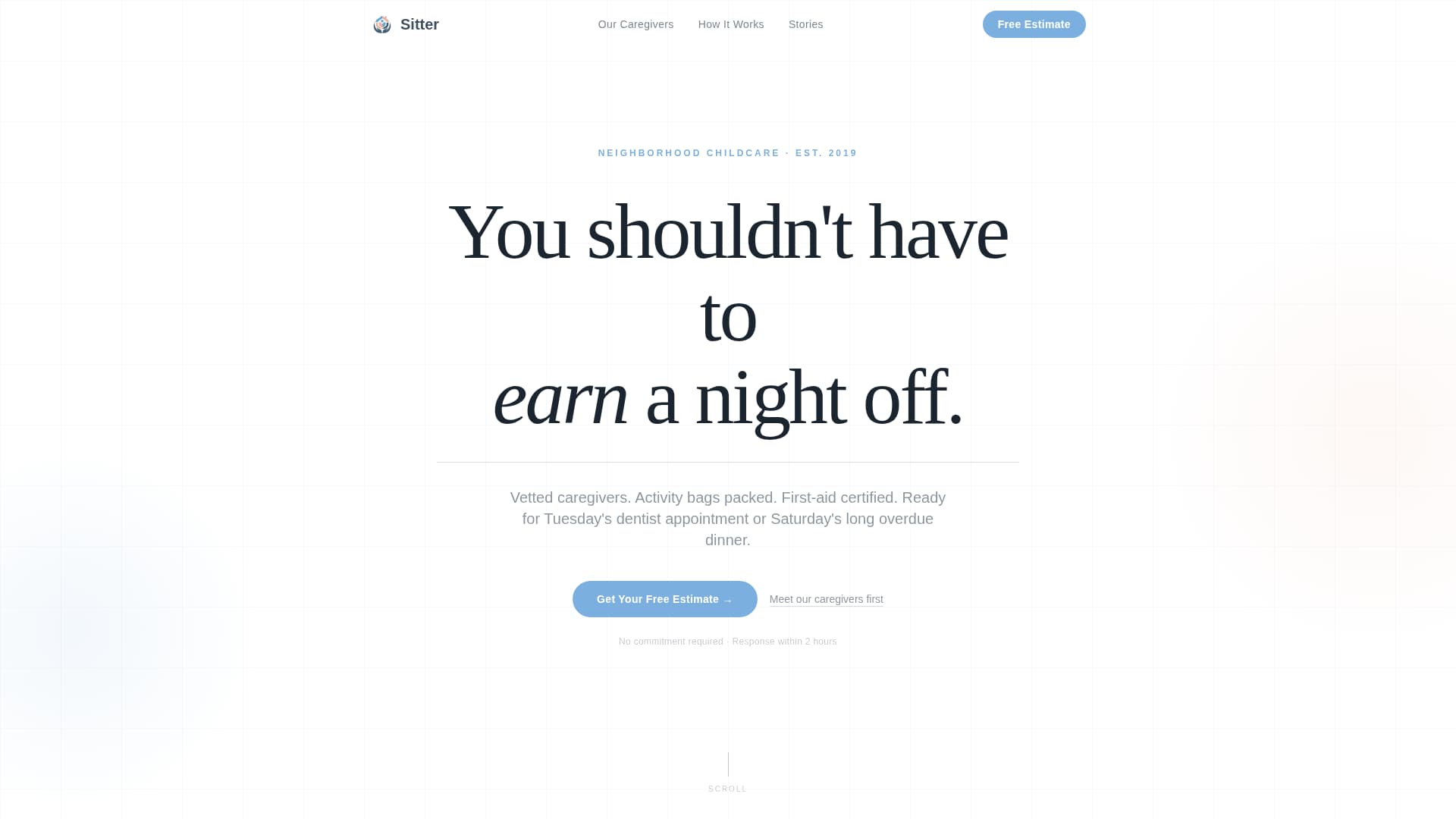 Nurture — Expert Nanny Services Landing Page Template
