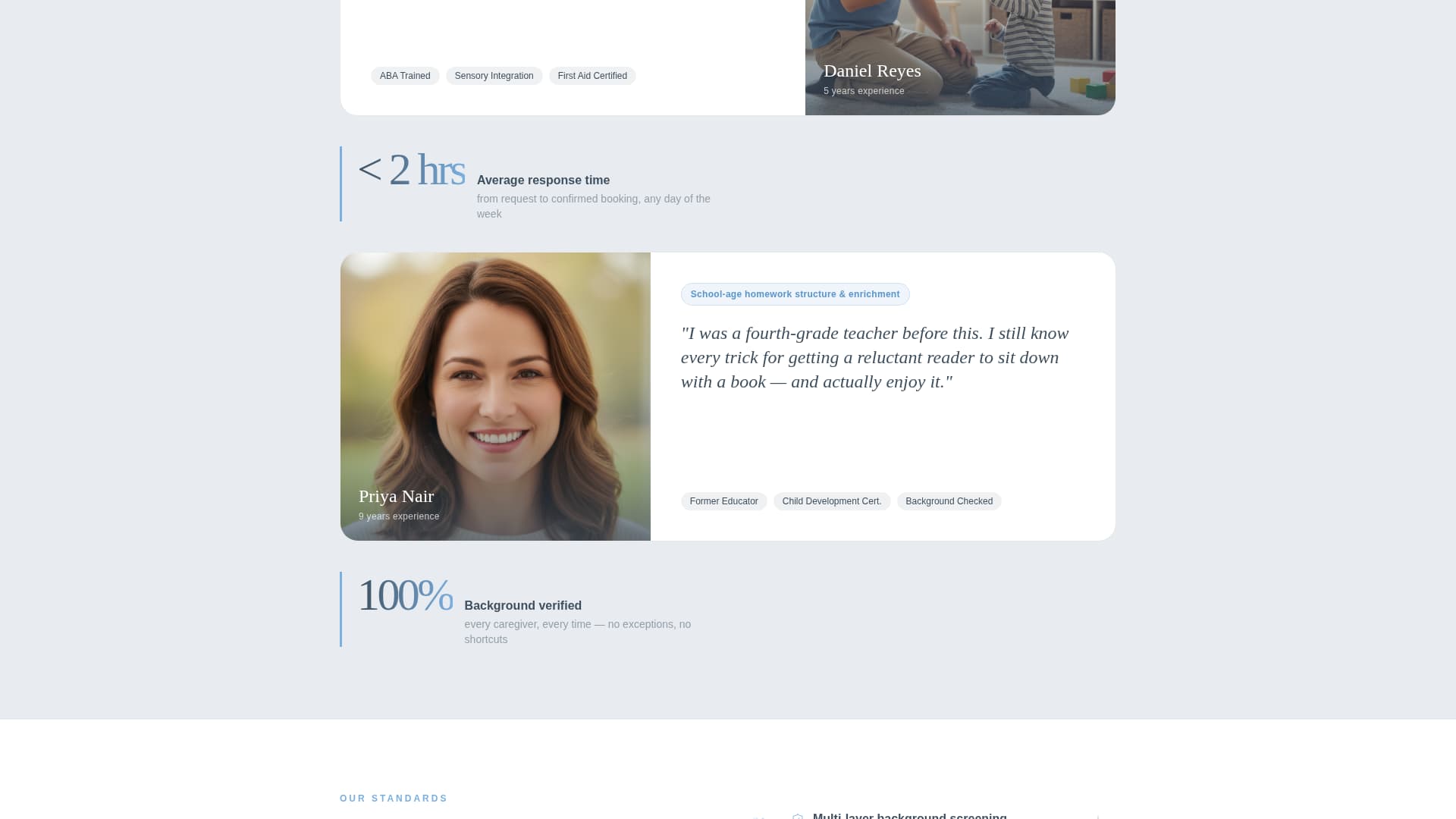 Nurture — Expert Nanny Services Landing Page Template