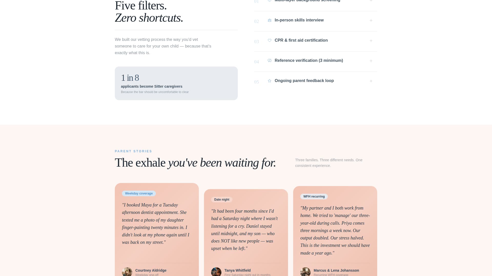 Nurture — Expert Nanny Services Landing Page Template