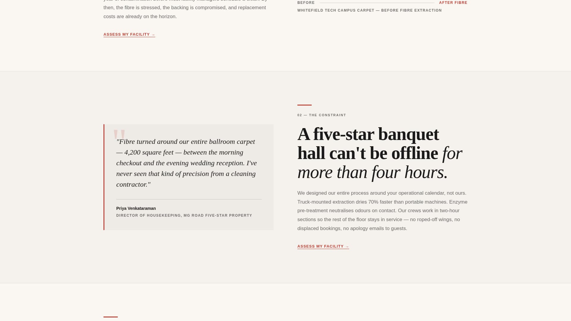 Fibre - Editorial Carpetcleaning Landing Page Template