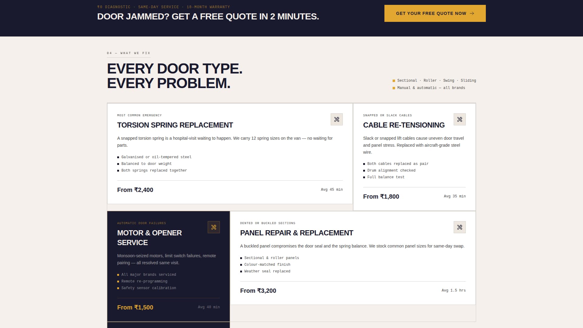 Hoist — Authoritative Garage-Door Installation Landing Page Template