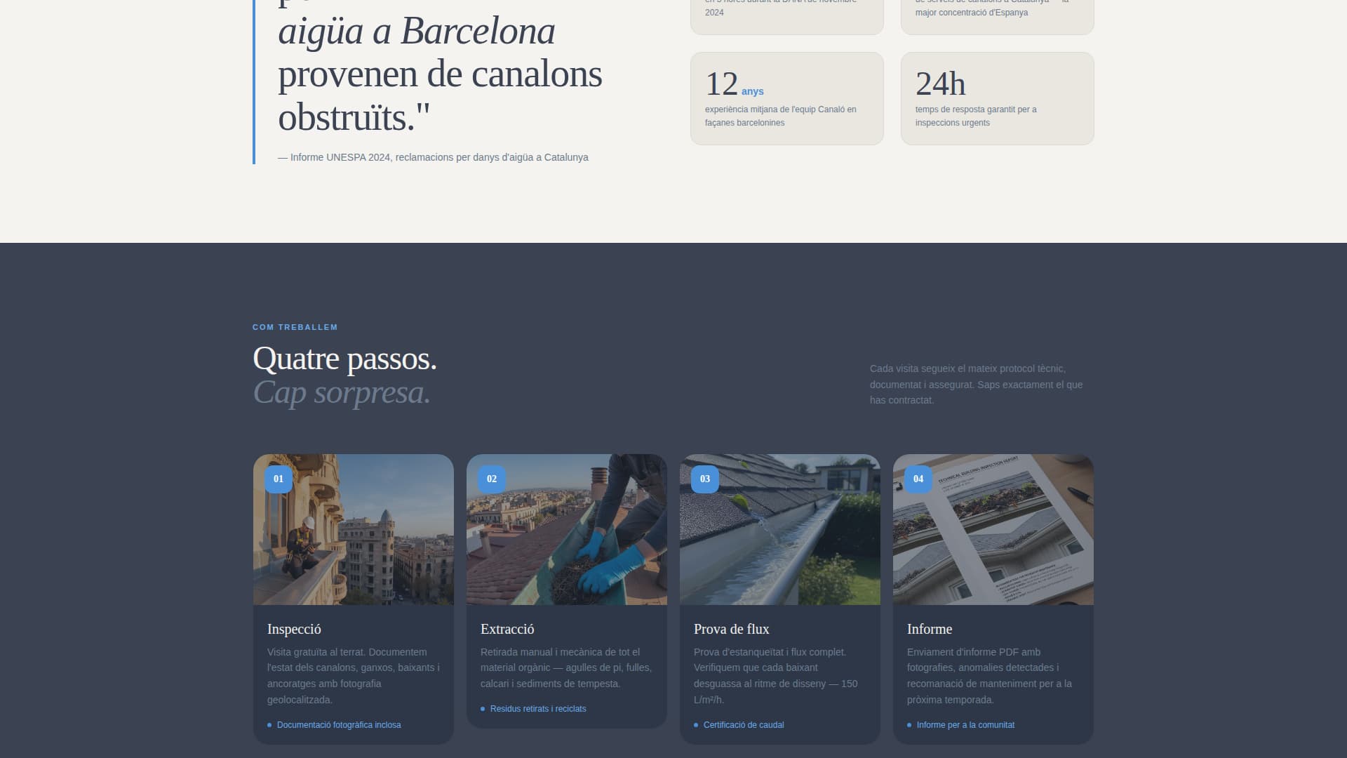 Canal - Precision Guttercleaning Landing Page Template