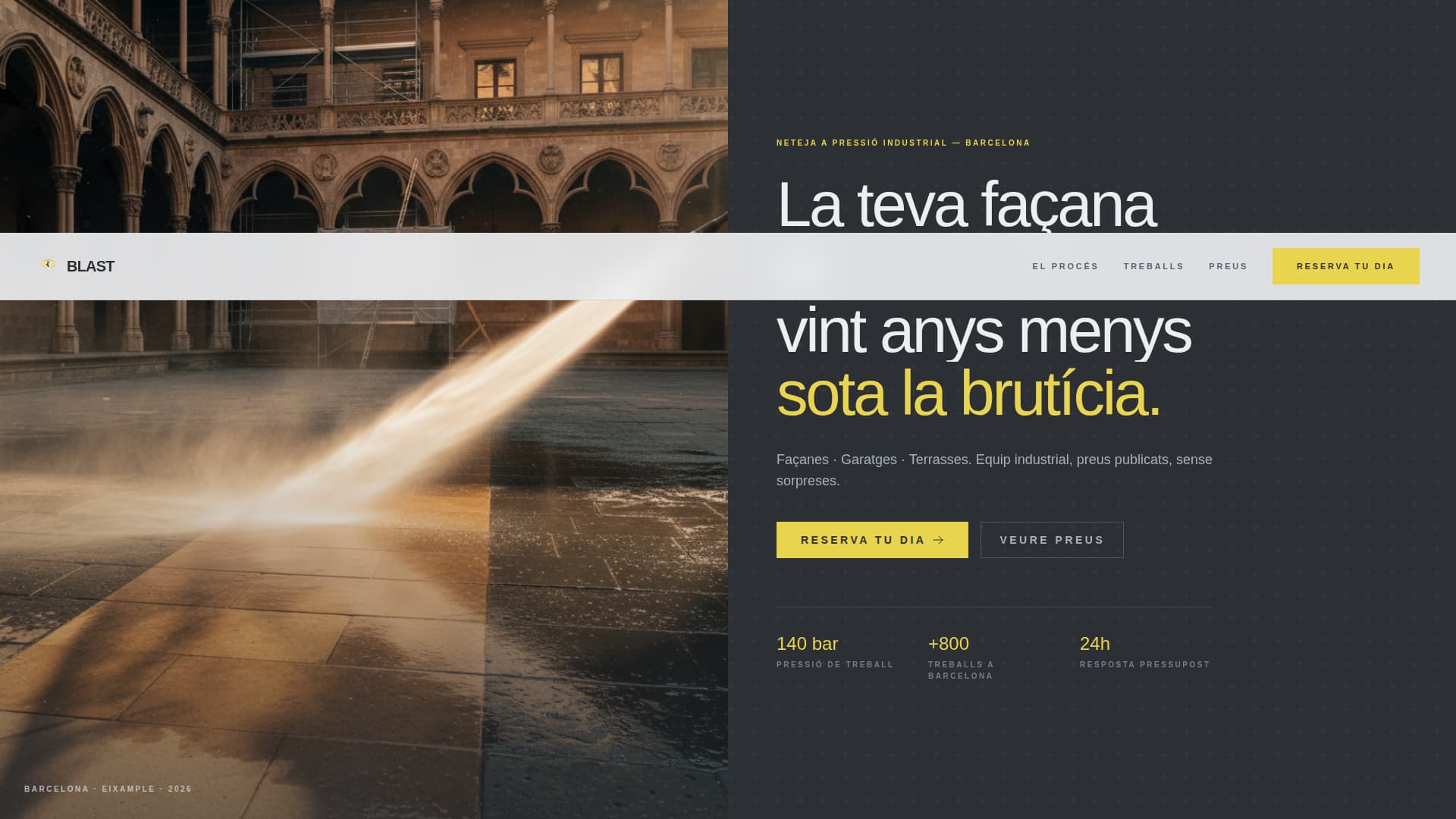 Blast - Industrial Pressurewashing Landing Page Template