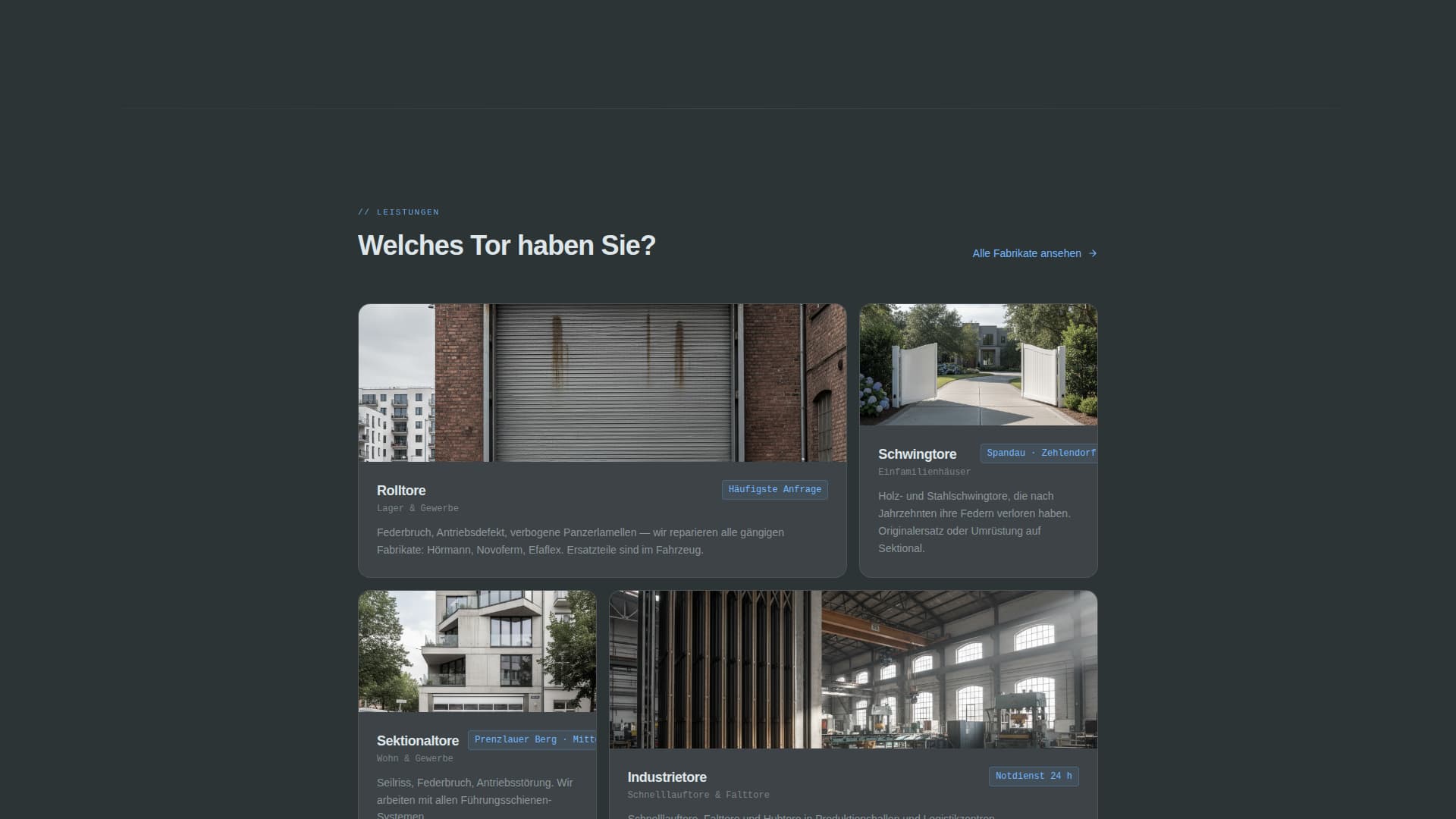 Torschluss - Reliable Garagedoor Landing Page Template