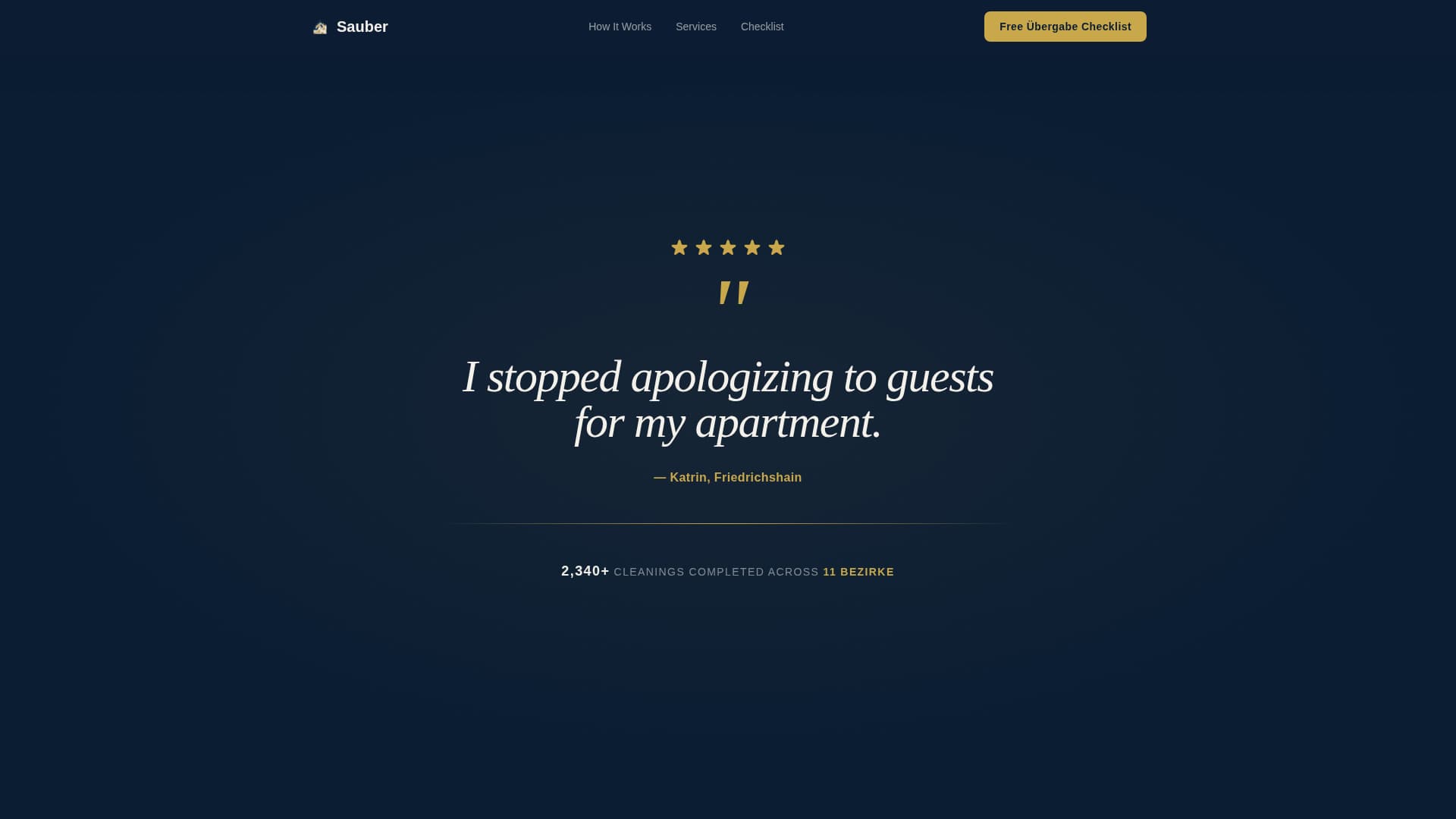 Sauber - Trusted Cleaning Landing Page Template