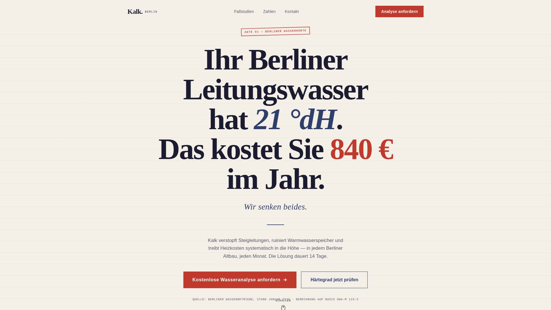 Kalk - Authoritative Descaling Landing Page Template