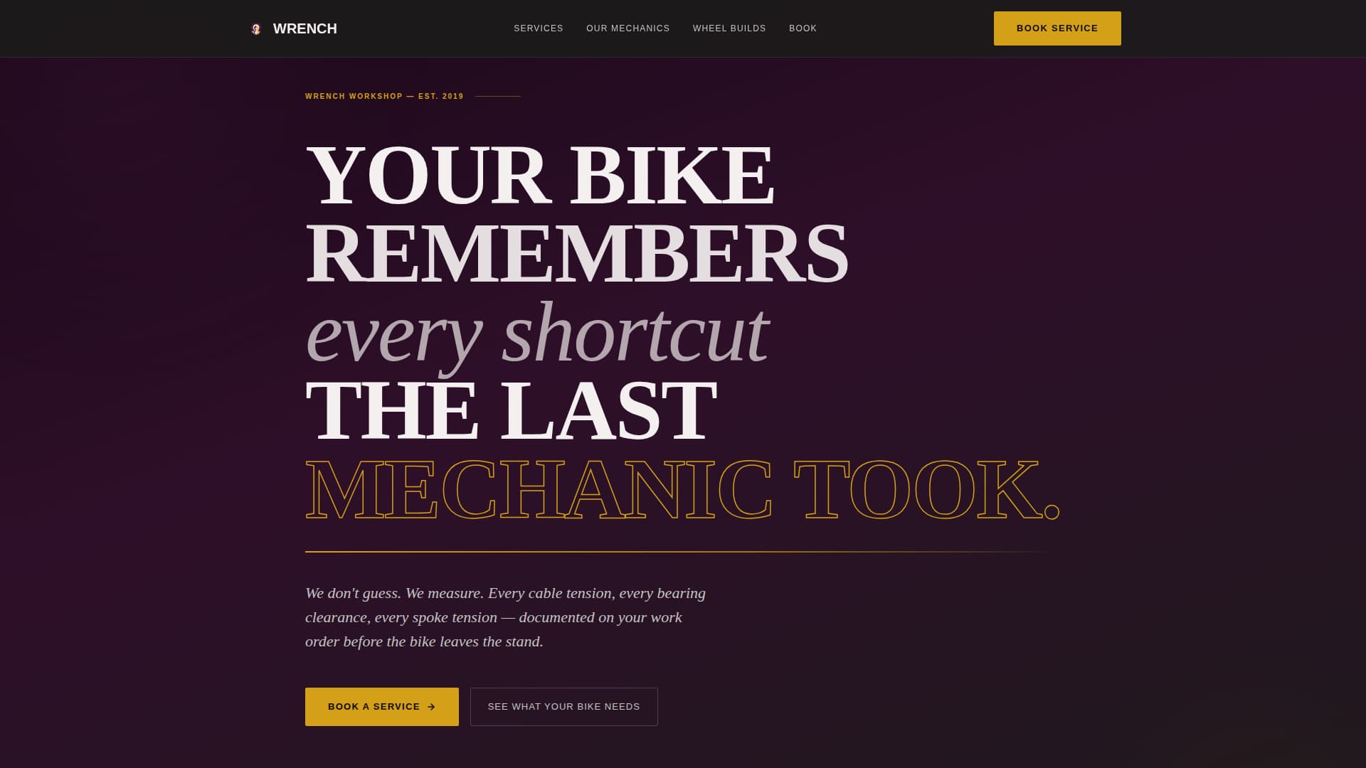 Wrench - Precision Mechanic Landing Page Template