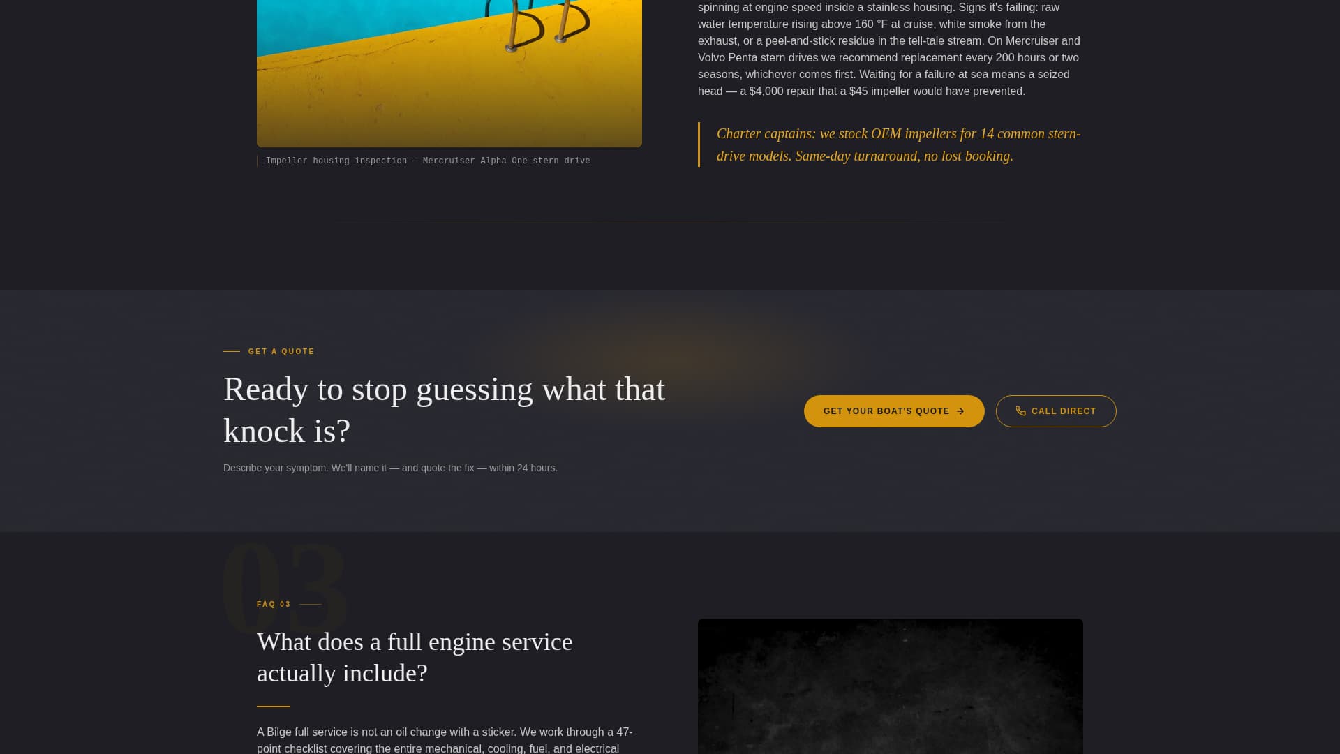 Bilge - Trusted Marinemechanic Landing Page Template