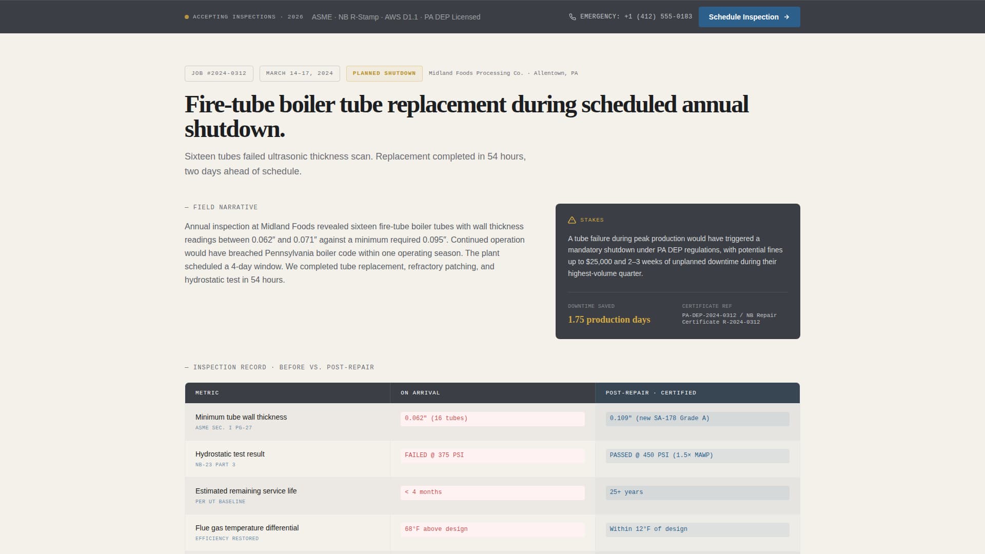 Forge - Certified Boilermaker Landing Page Template