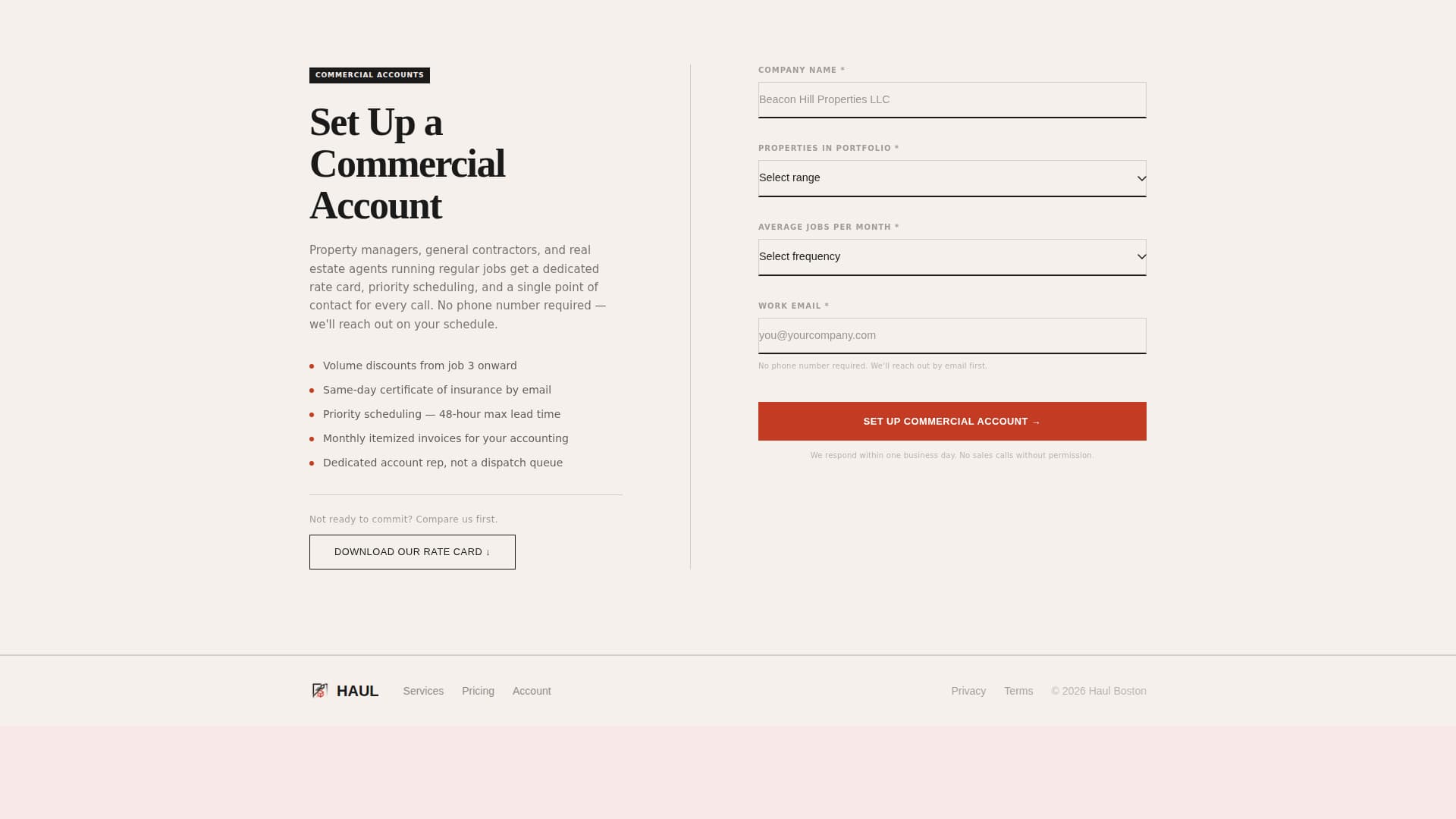 Haul - Authoritative Junkremoval Landing Page Template