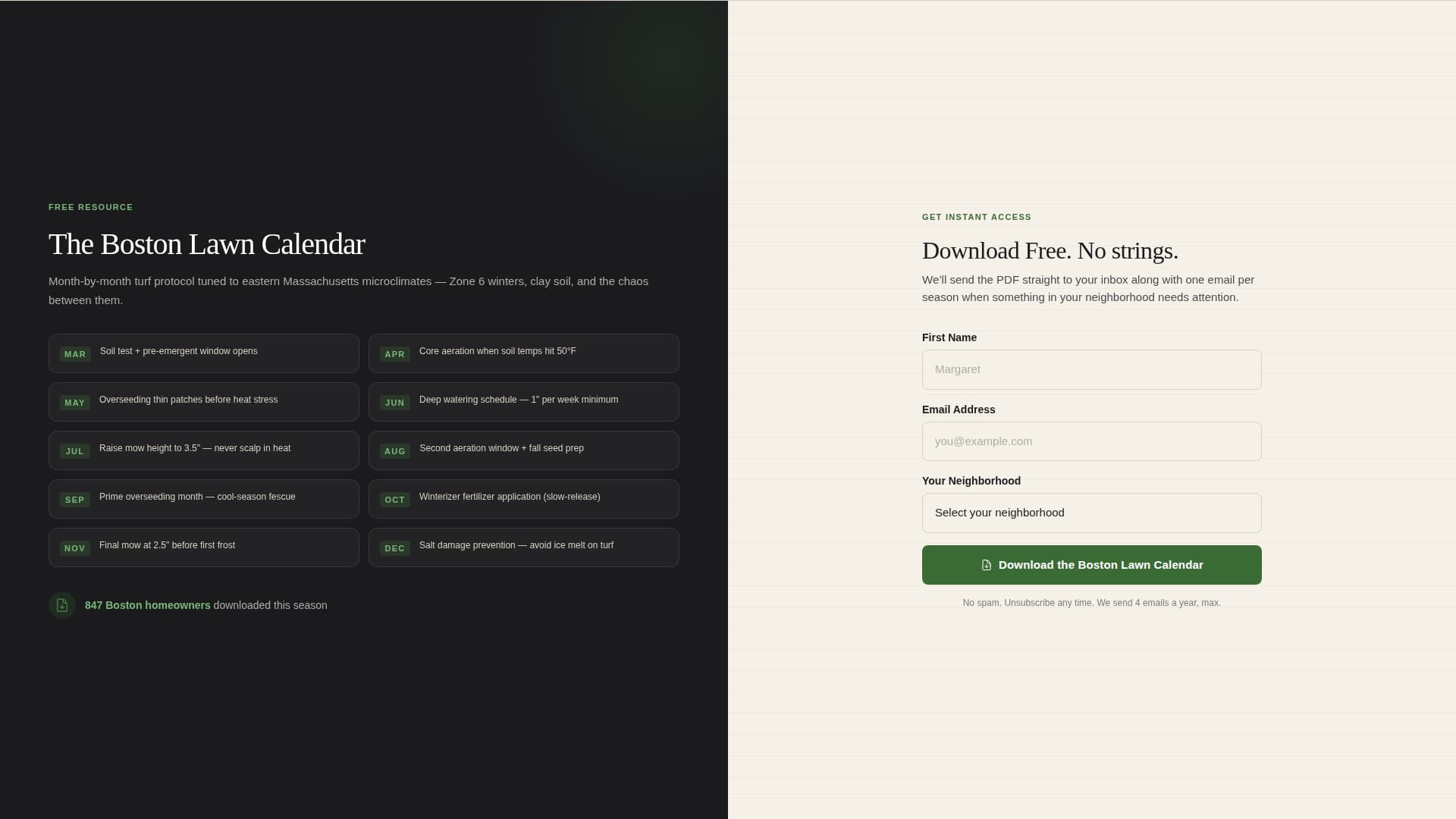 Turf - Authoritative Lawncare Landing Page Template