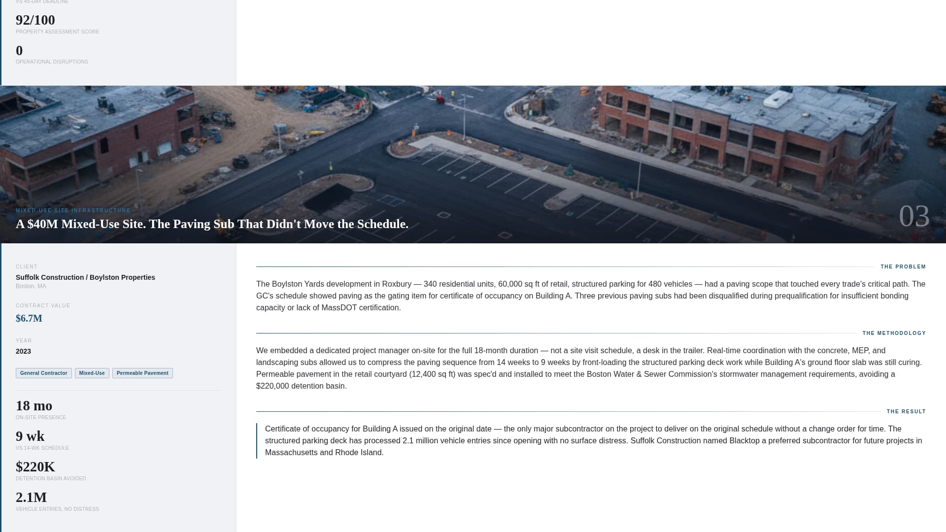 Blacktop - Authoritative Paving Landing Page Template