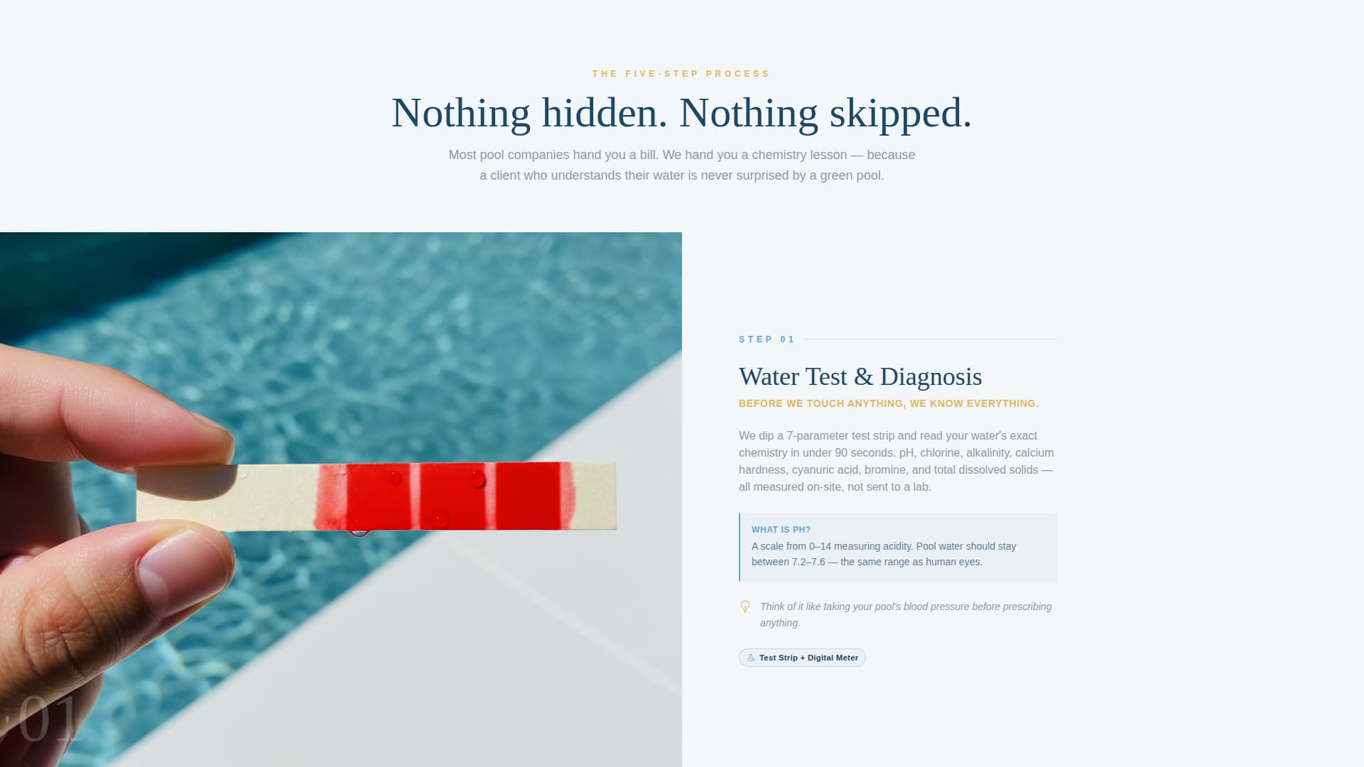 Crystal — Transparent Pool Maintenance Landing Page Template