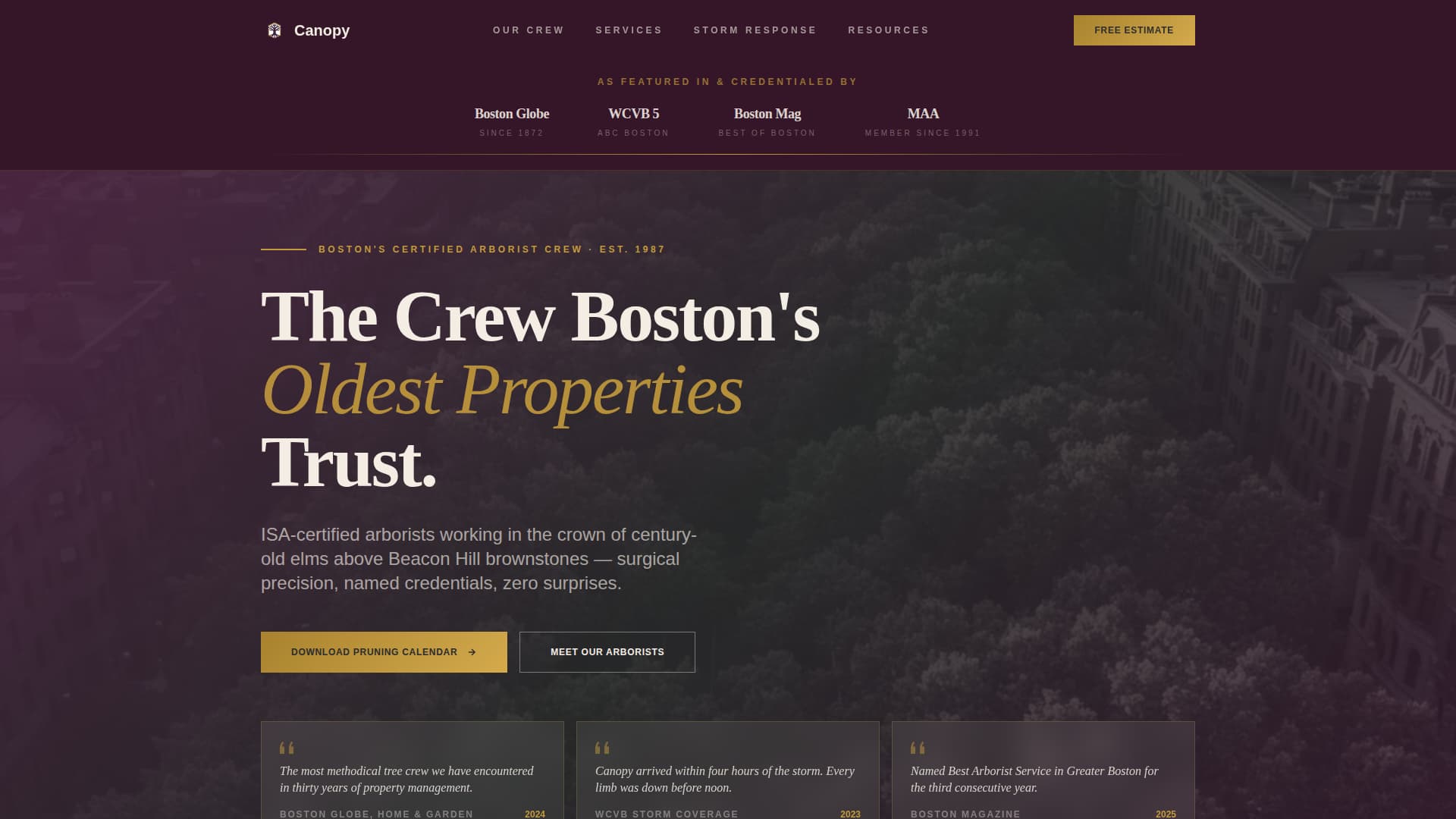 Canopy - Trusted Treeservice Landing Page Template