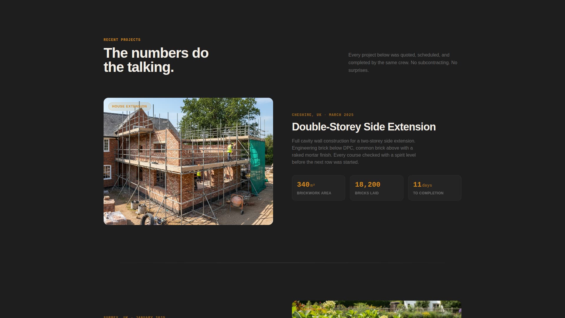 Mortar - Trusted Bricklayer Landing Page Template