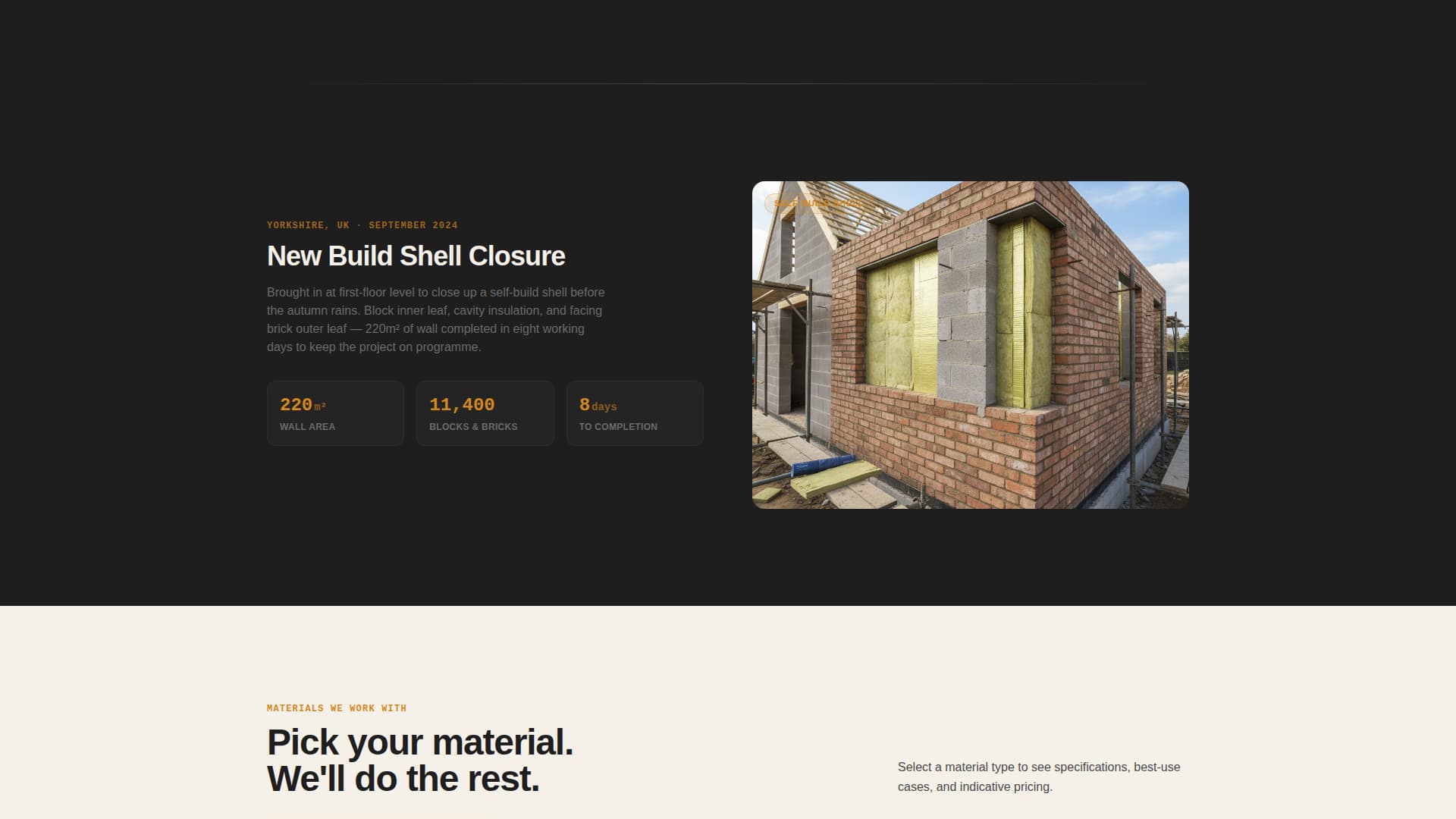 Mortar - Trusted Bricklayer Landing Page Template