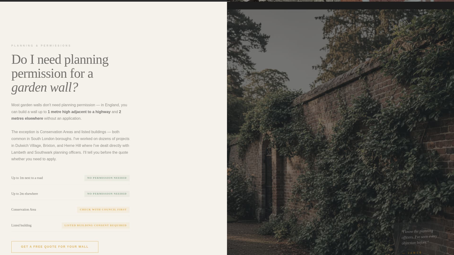 Bricklayer Business FAQ Website Template