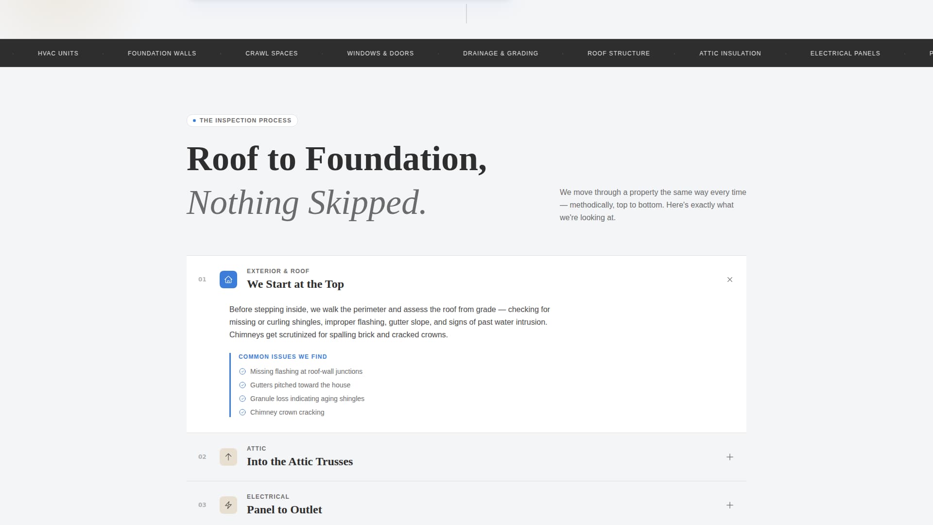 Building Inspector Booking Website Template