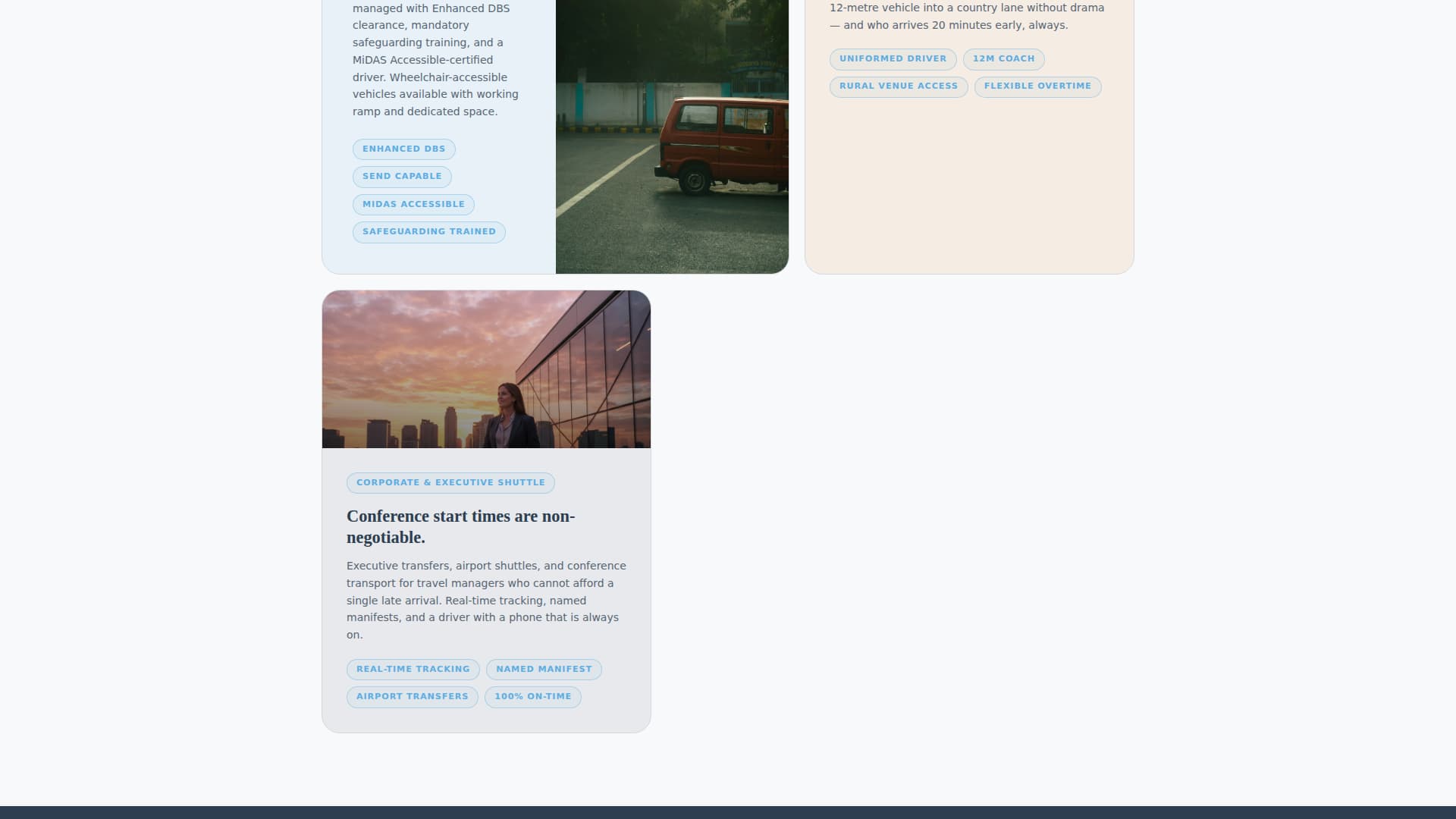 Bus Driver Booking Website Template