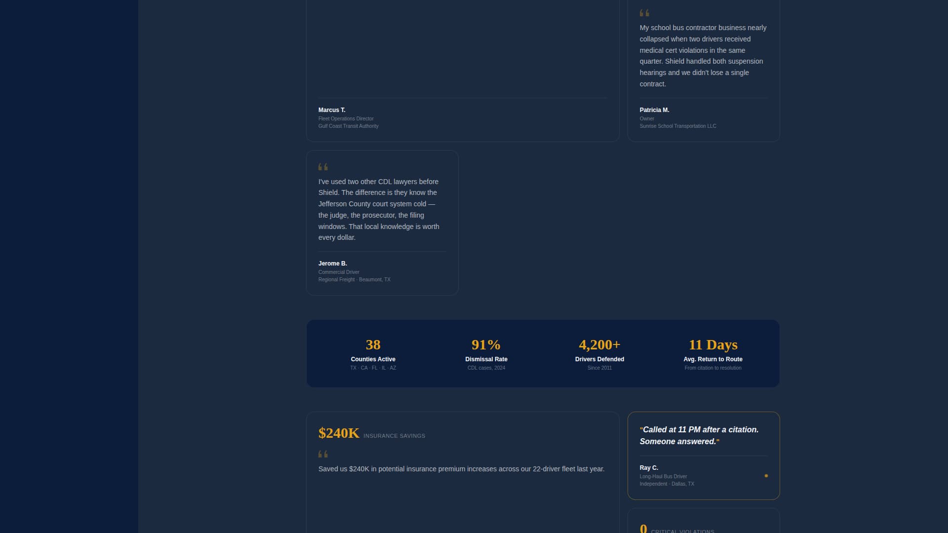Bus Driver Reviews Website Template