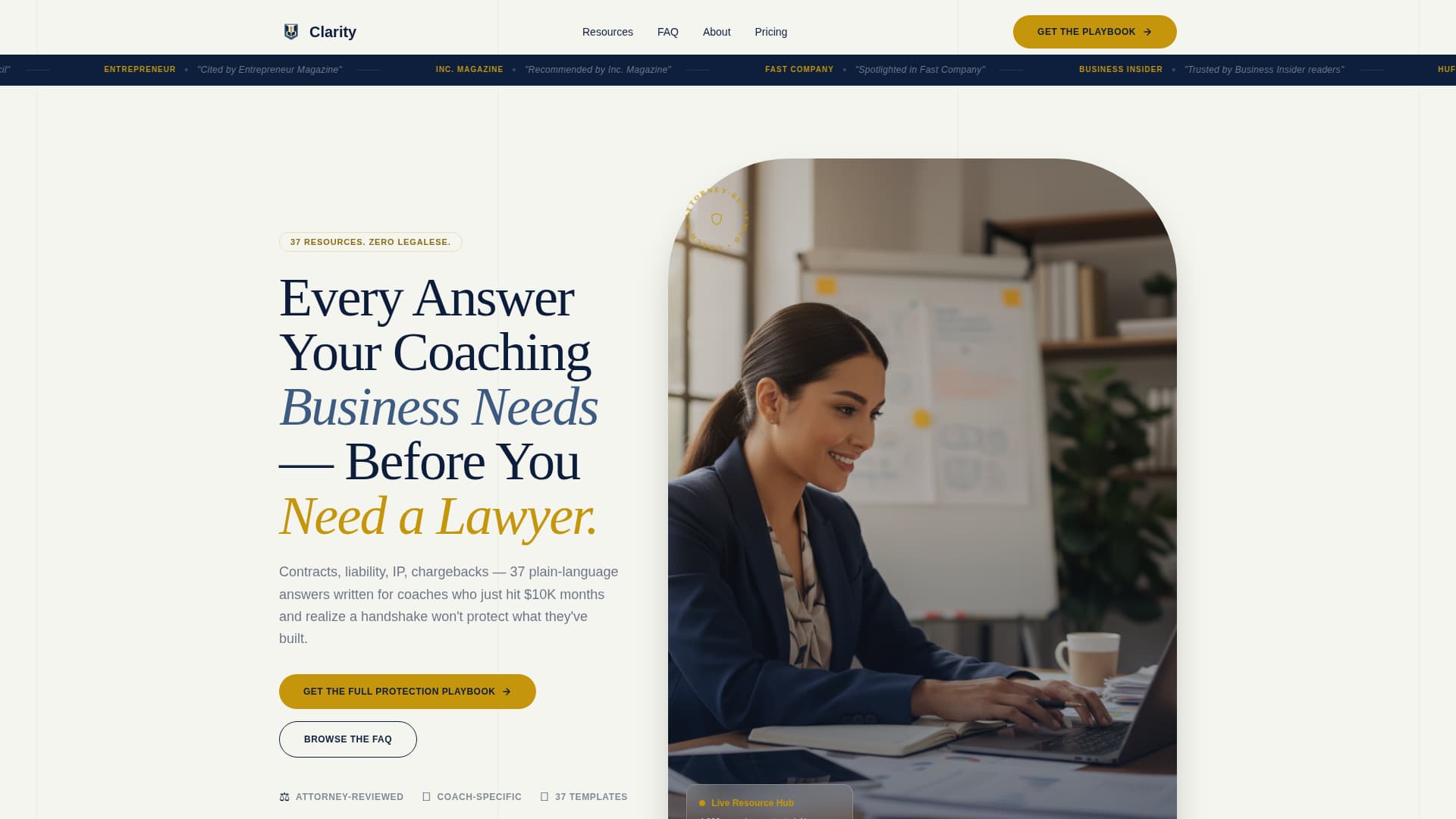 Business Coach Professional Website Template