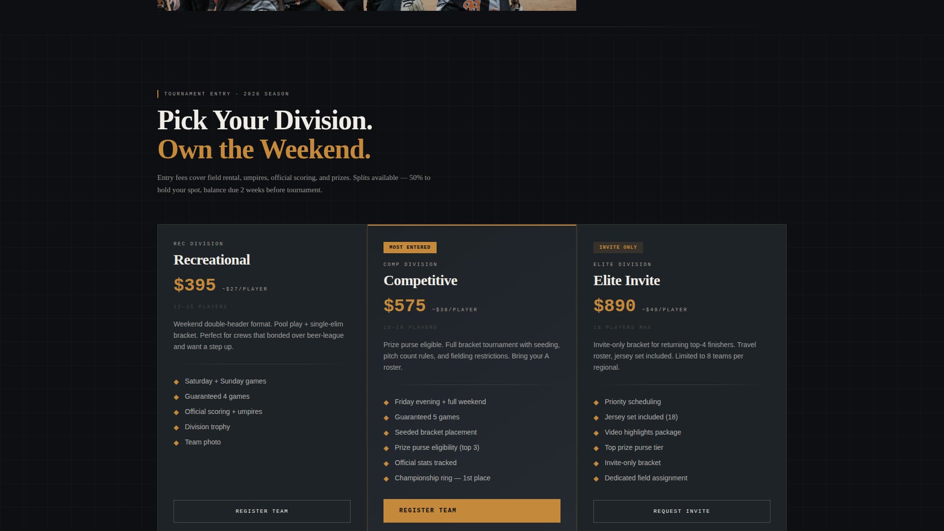 Diamond - Electrifying Softball Landing Page Template