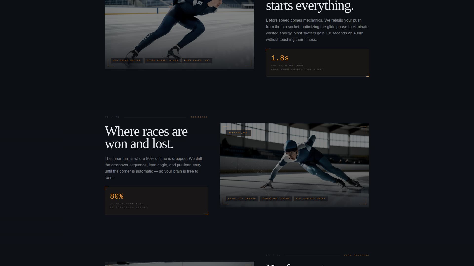Glide — Supreme Short-Track Speed Skating Landing Page Template
