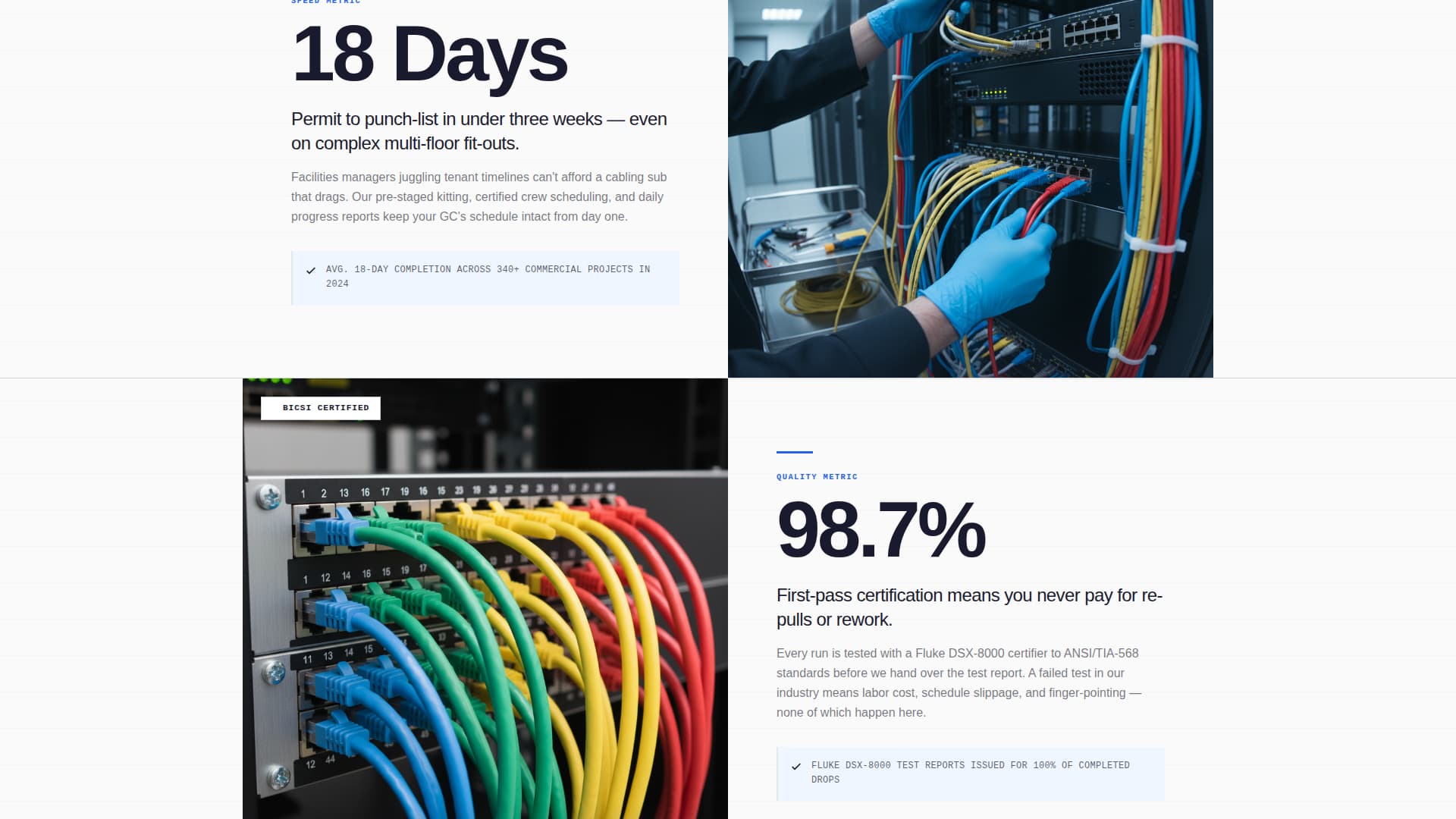 Cable Installer Business Specialist Professional Website Template