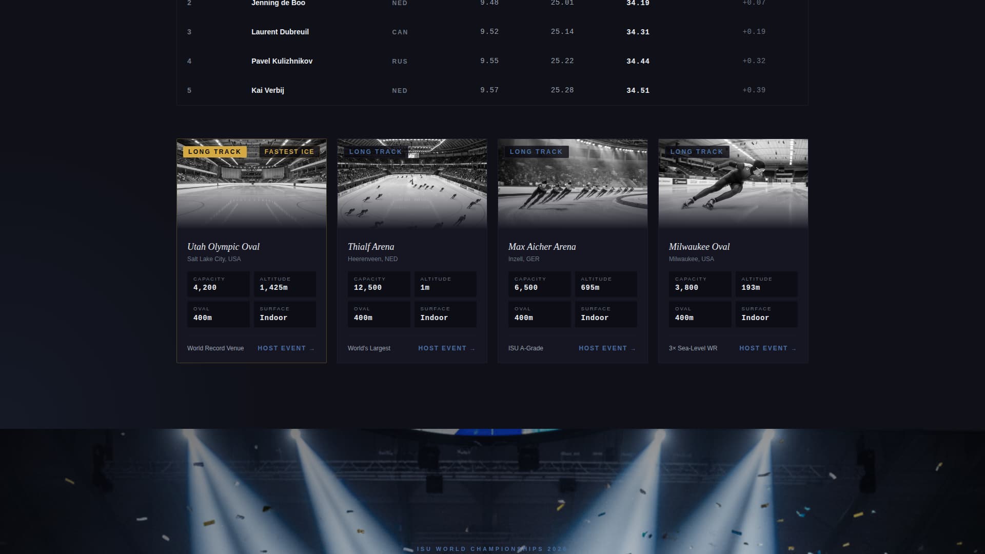 Glide — Cinematic Ice Sports Landing Page Template
