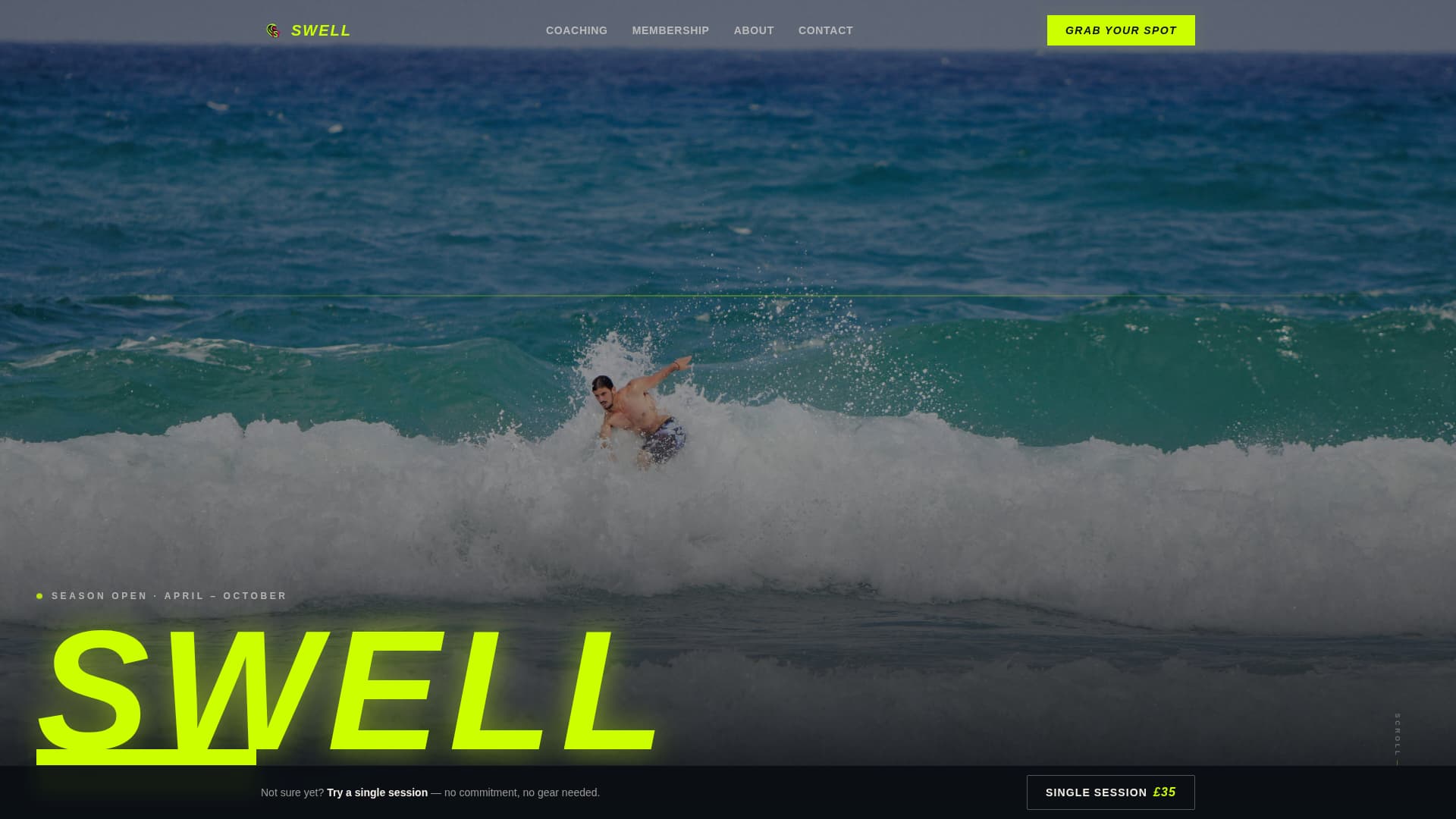 Crest — Powerful Ocean Athletics Landing Page Template