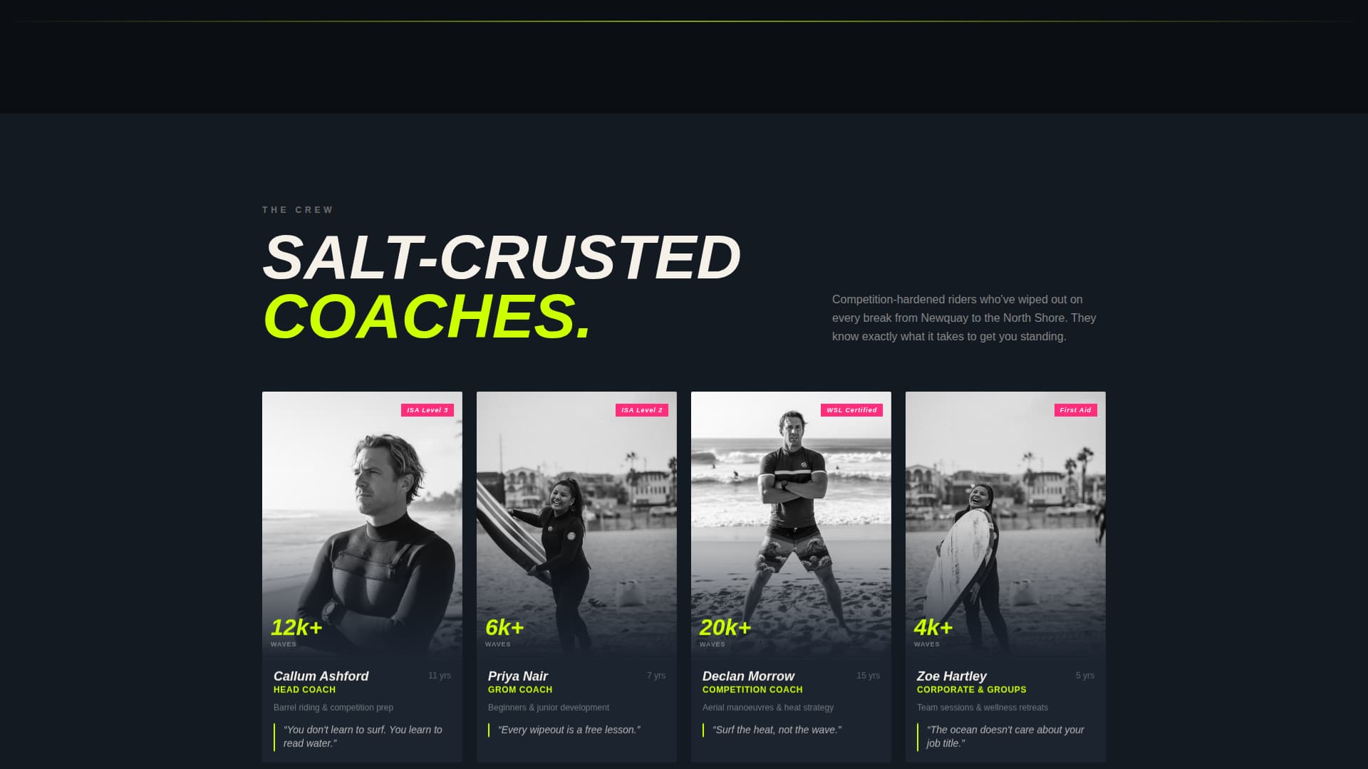 Crest — Powerful Ocean Athletics Landing Page Template