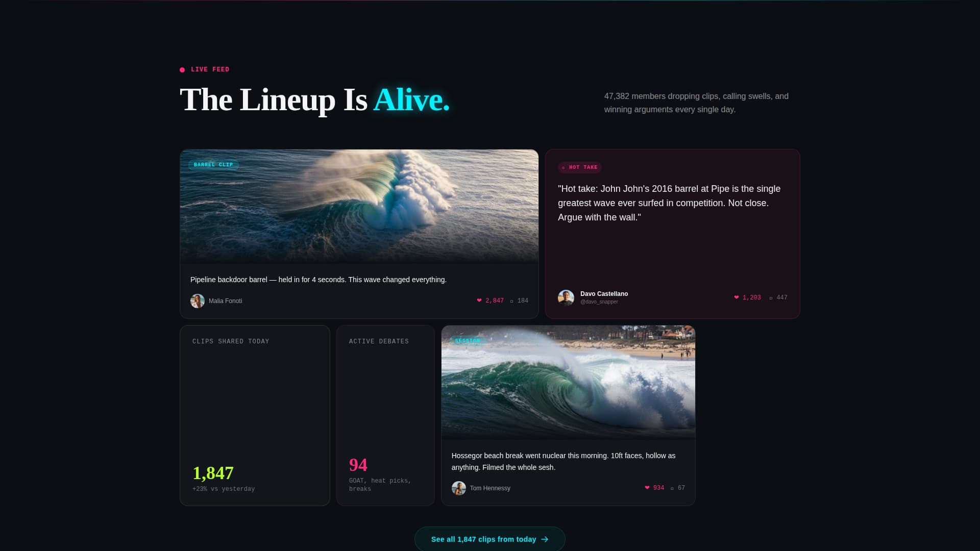 Swell - Electric Surfing Landing Page Template