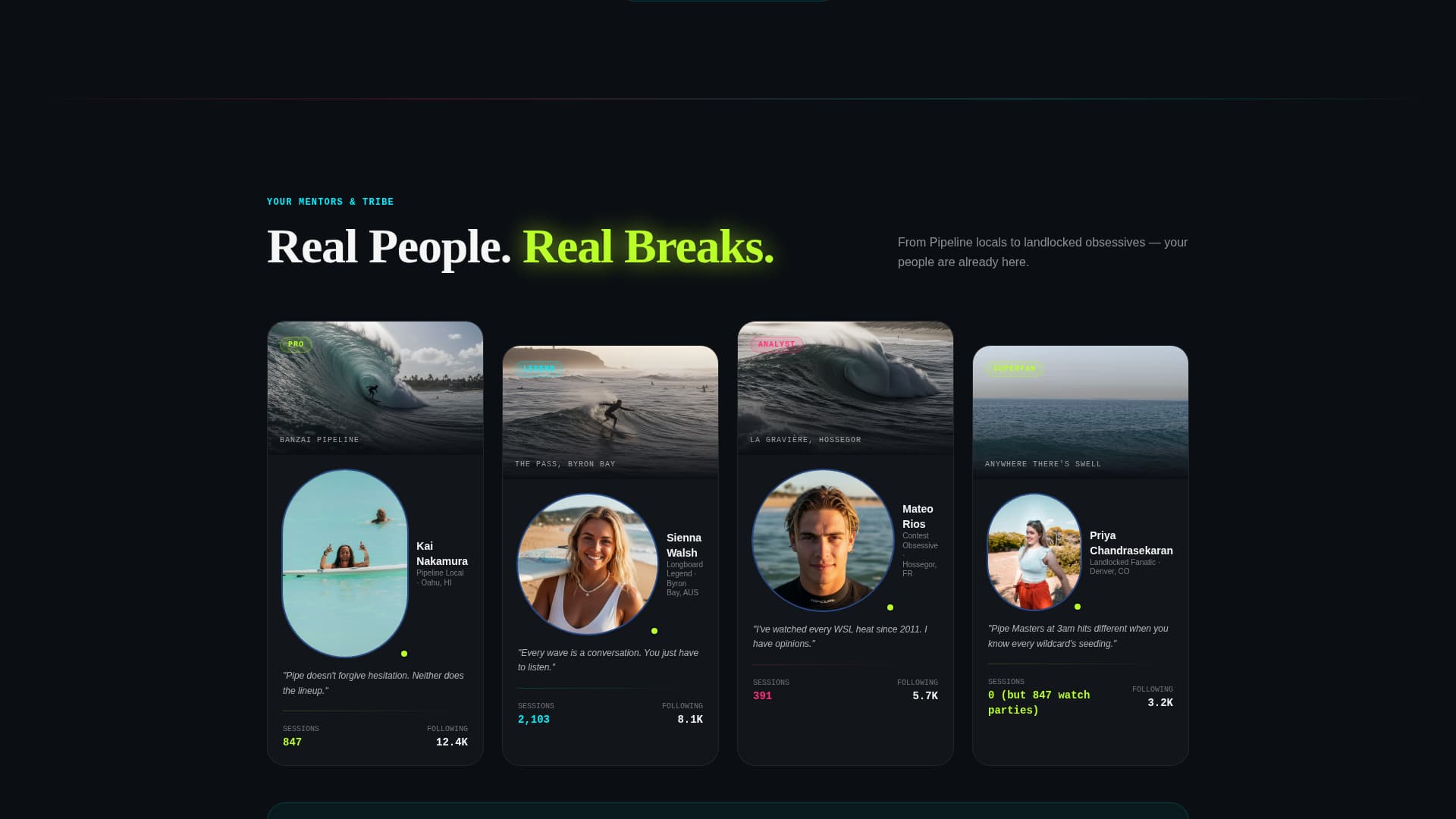 Swell - Electric Surfing Landing Page Template