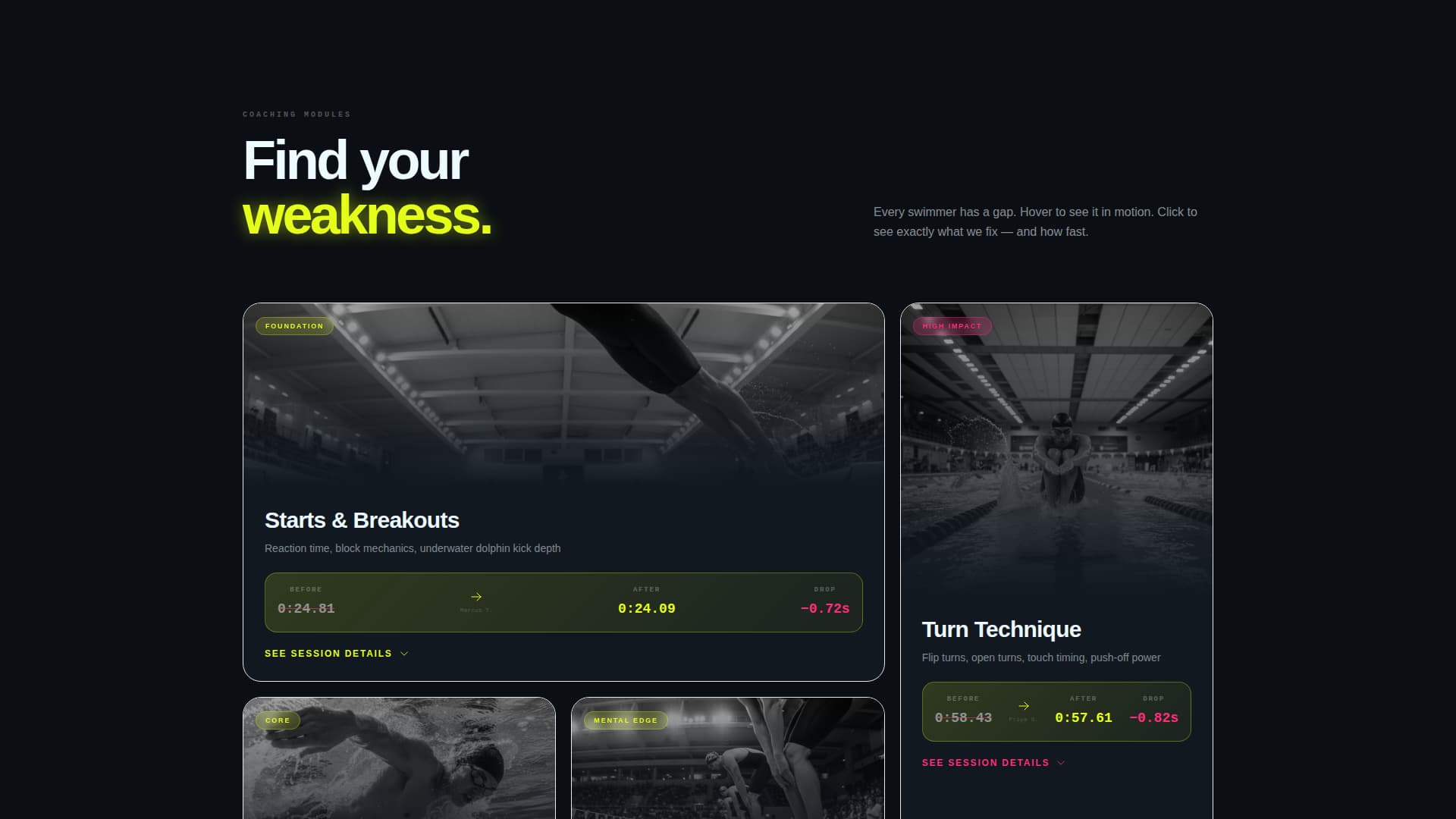 Stroke - Elite Swim Coaching Landing Page Template