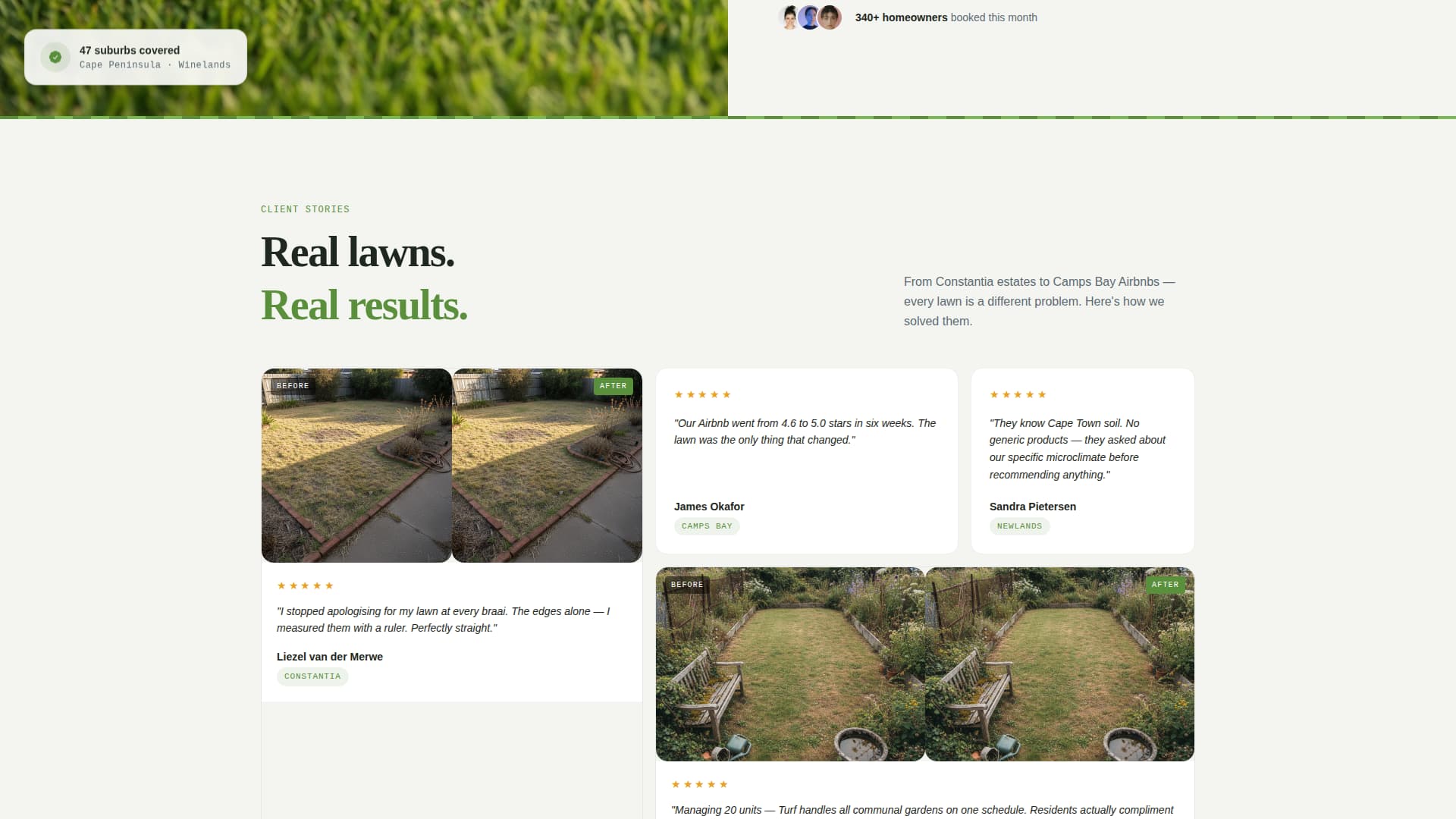 Turf - Premium Lawncare Landing Page Template