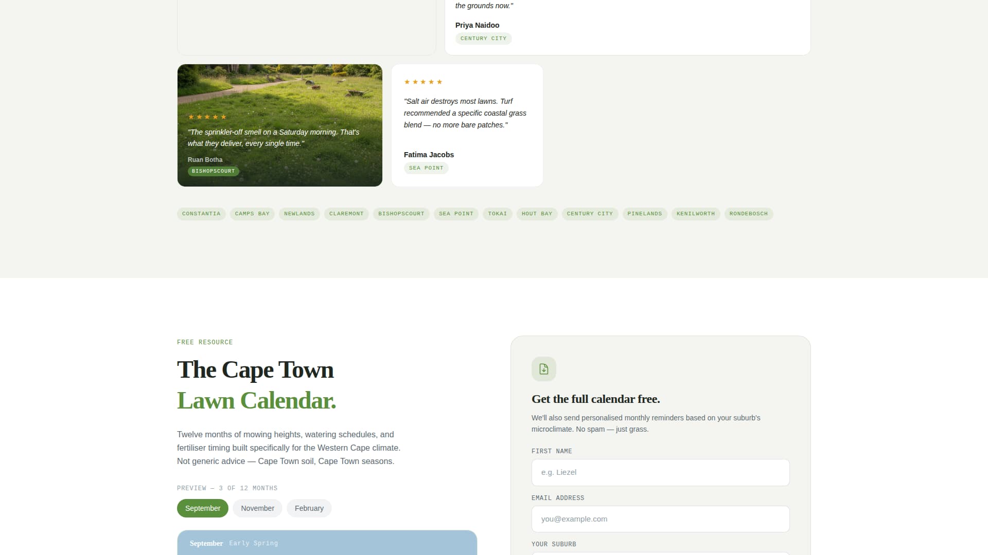 Turf - Premium Lawncare Landing Page Template
