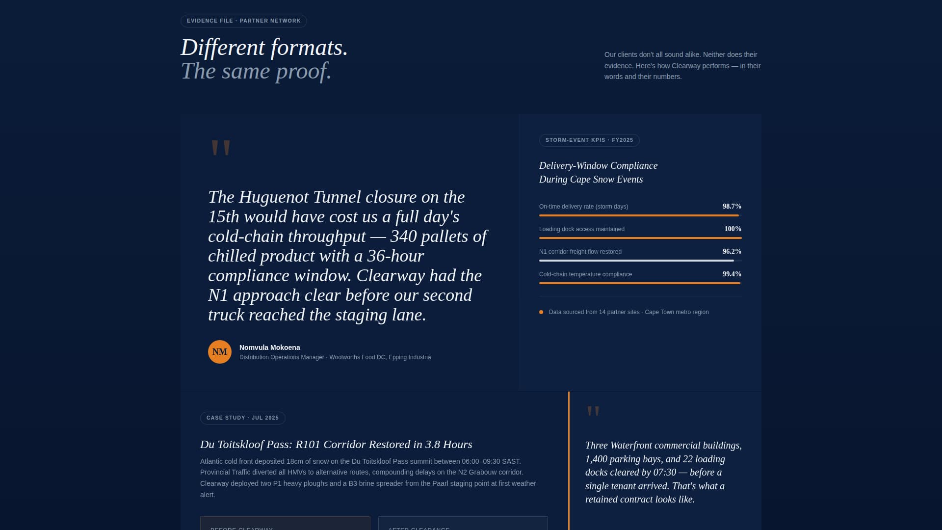Clearway - Authoritative Snowremoval Landing Page Template