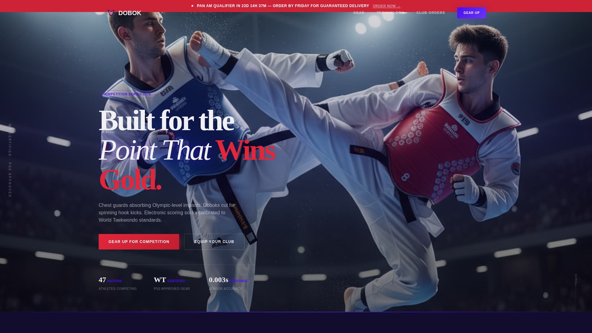 Dobok - Elite Taekwondo Landing Page Template