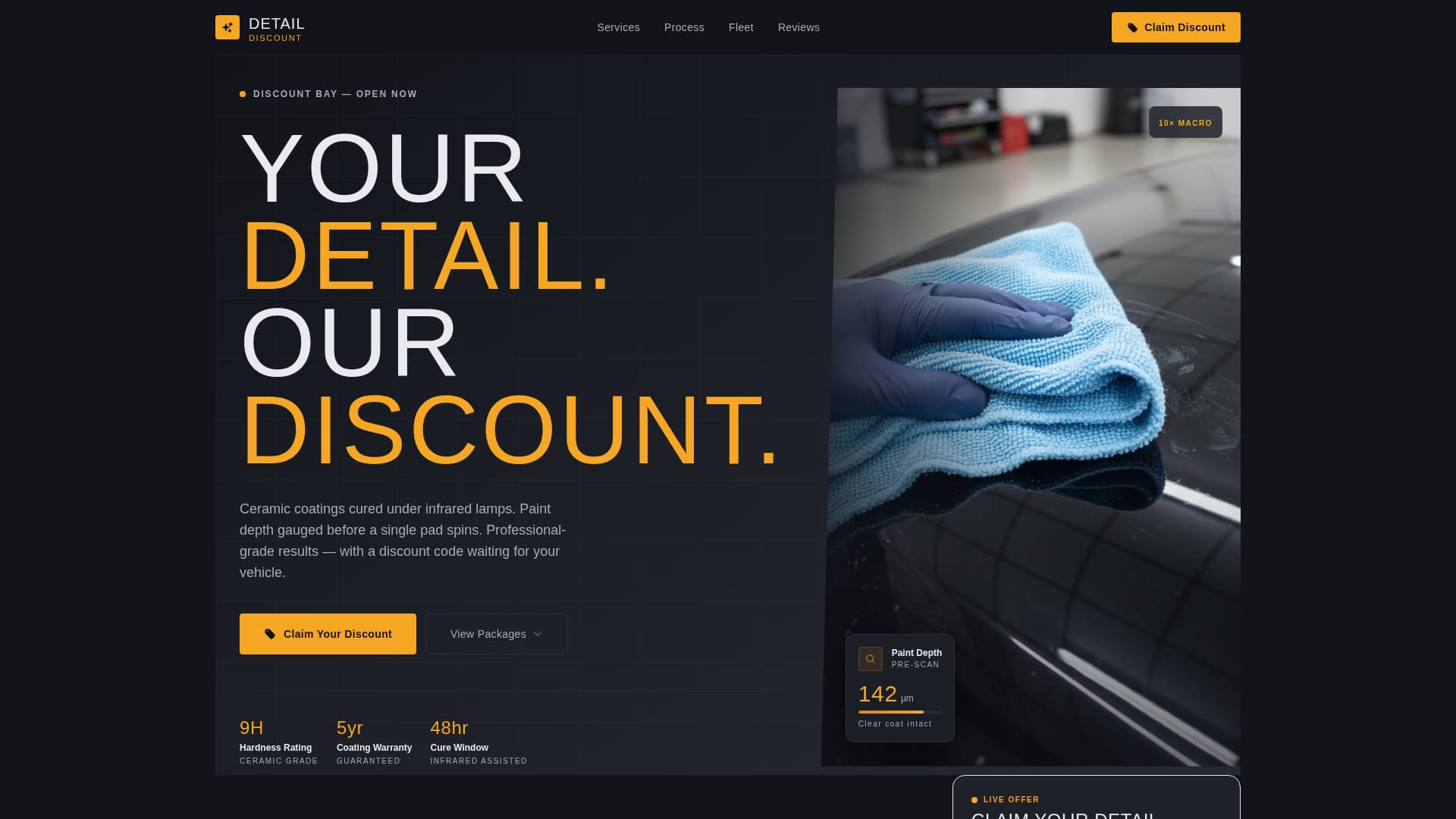 Detaildiscount - Precision Detailing Landing Page Template