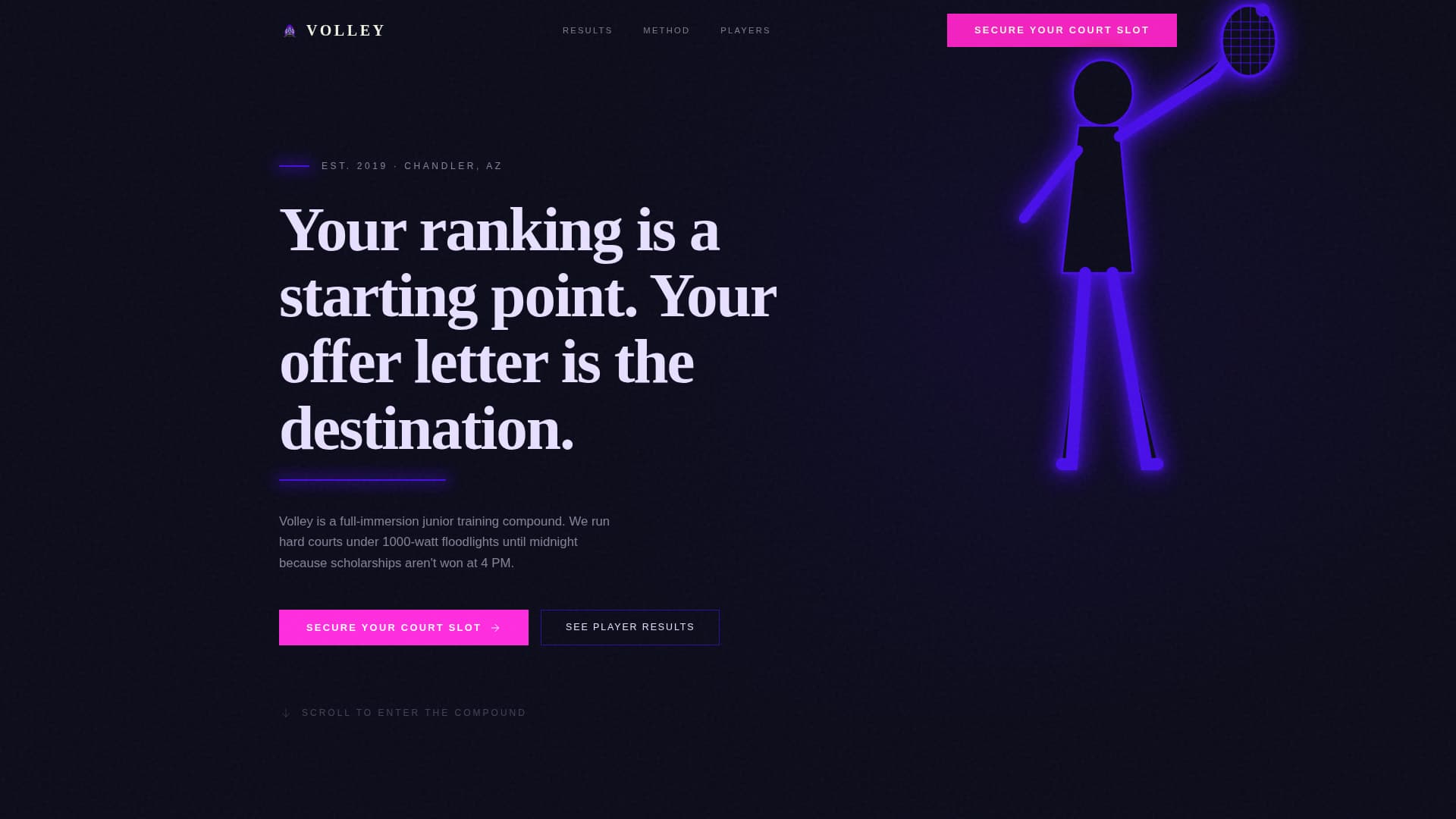 Volley - Elite Tennis Landing Page Template