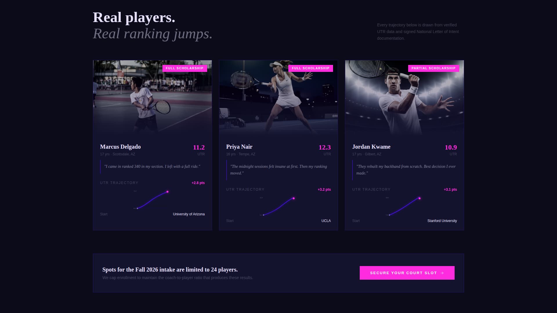 Volley - Elite Tennis Landing Page Template