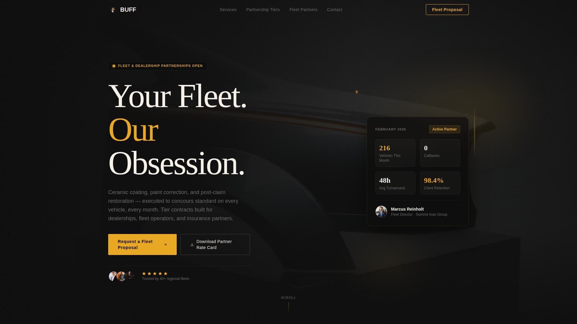 Car Detailing Marketing Pricing Website Template