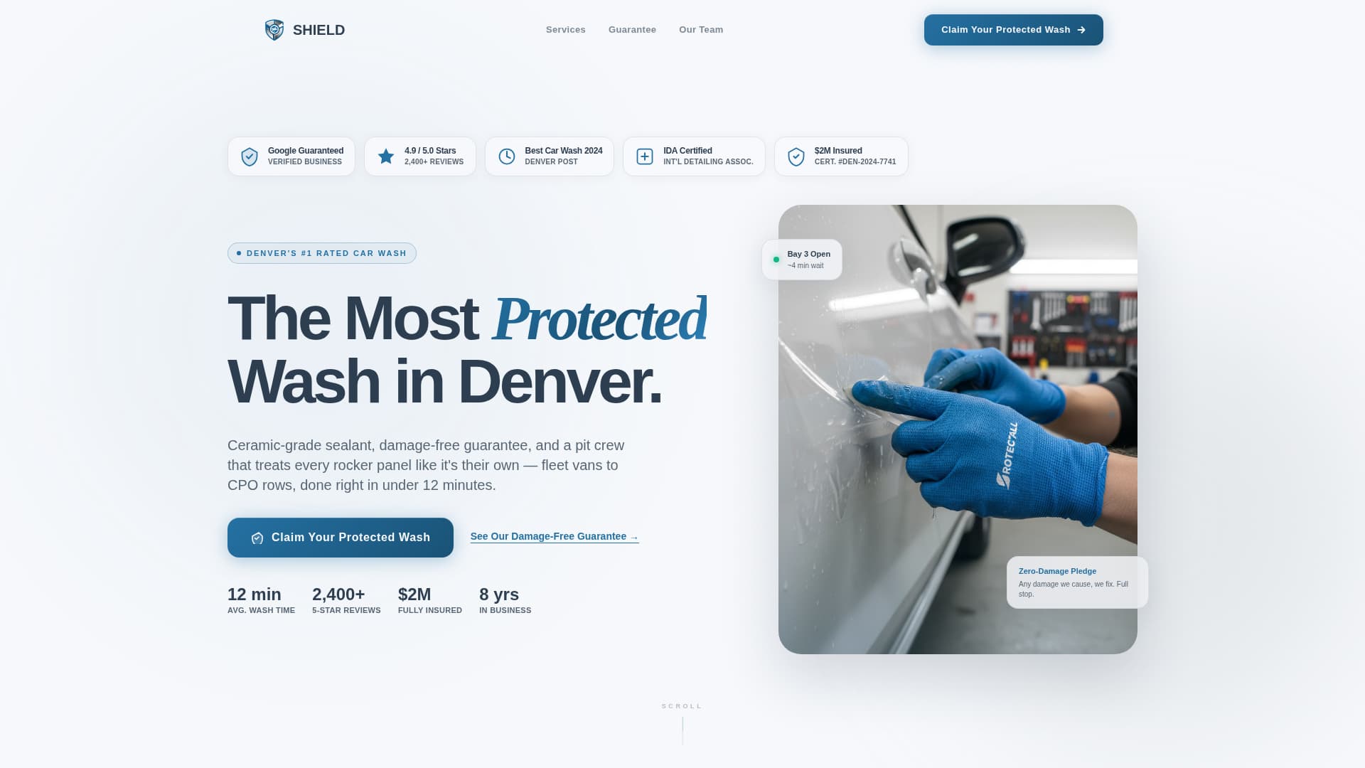 Car Wash Marketing Booking Website Template