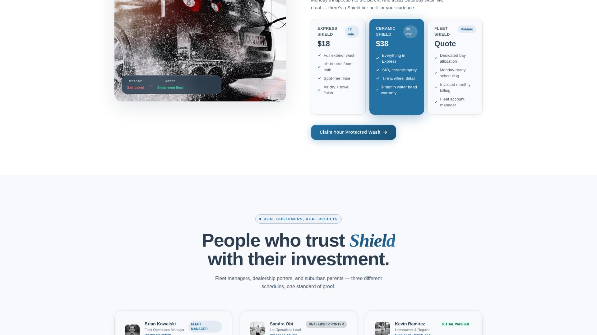 Car Wash Marketing Booking Website Template