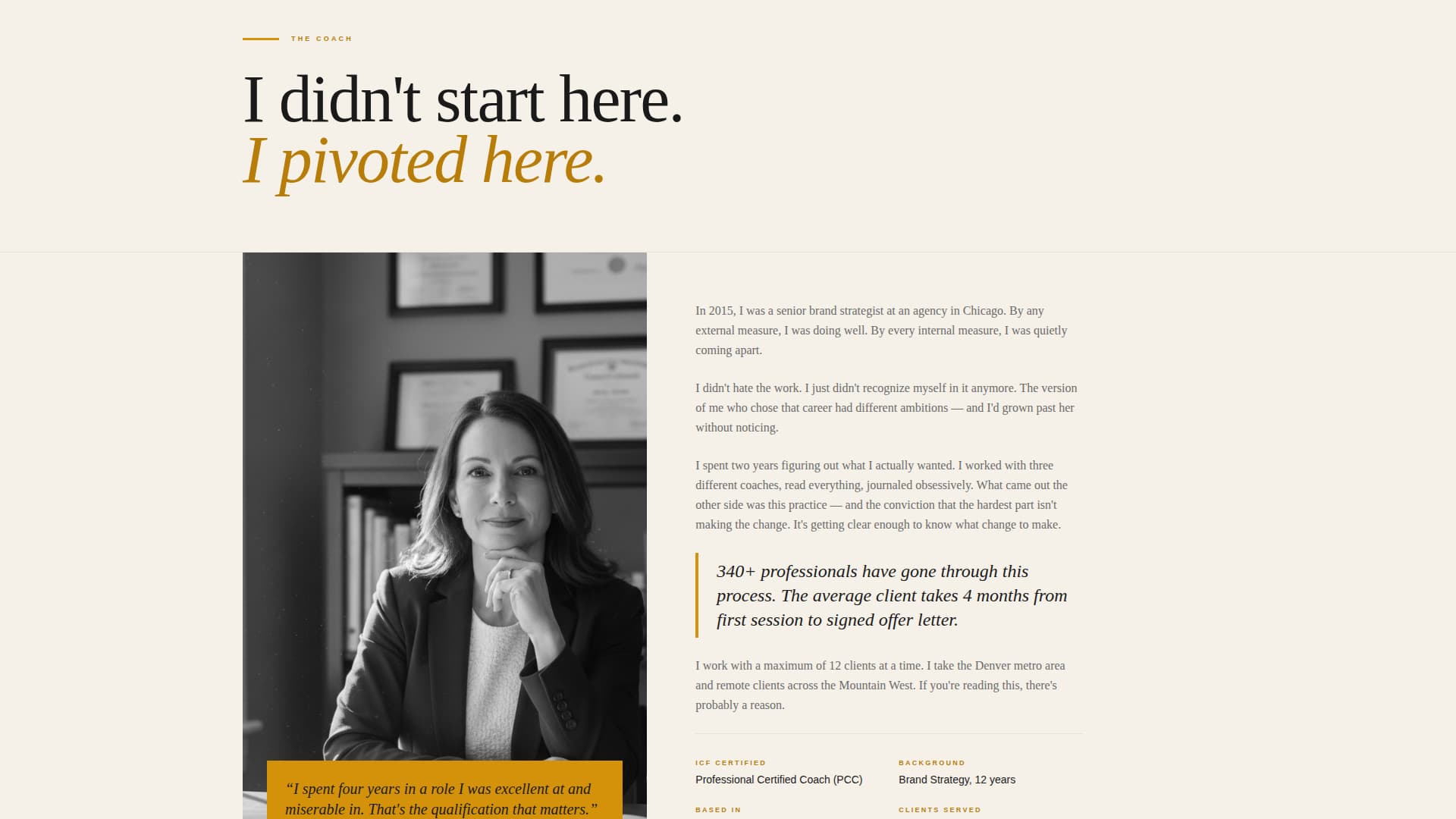 Career Coach Specialist Booking Website Template