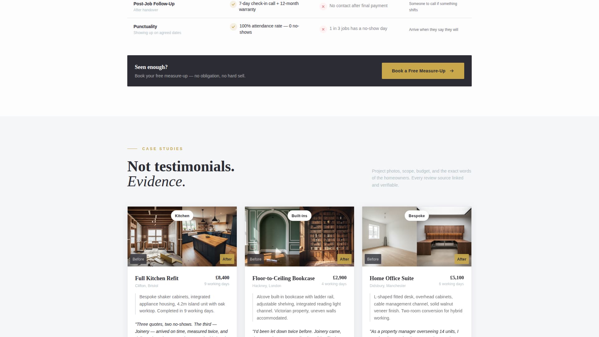 Joinery - Trusted Carpenter Landing Page Template