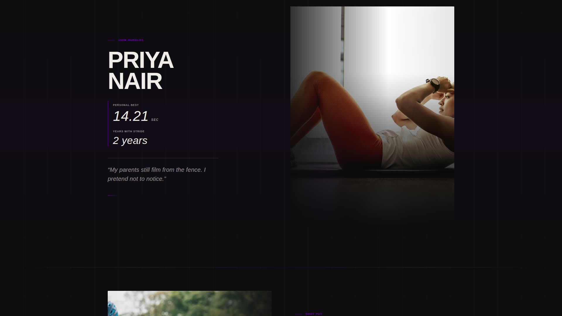 Stride - Electric Track Landing Page Template