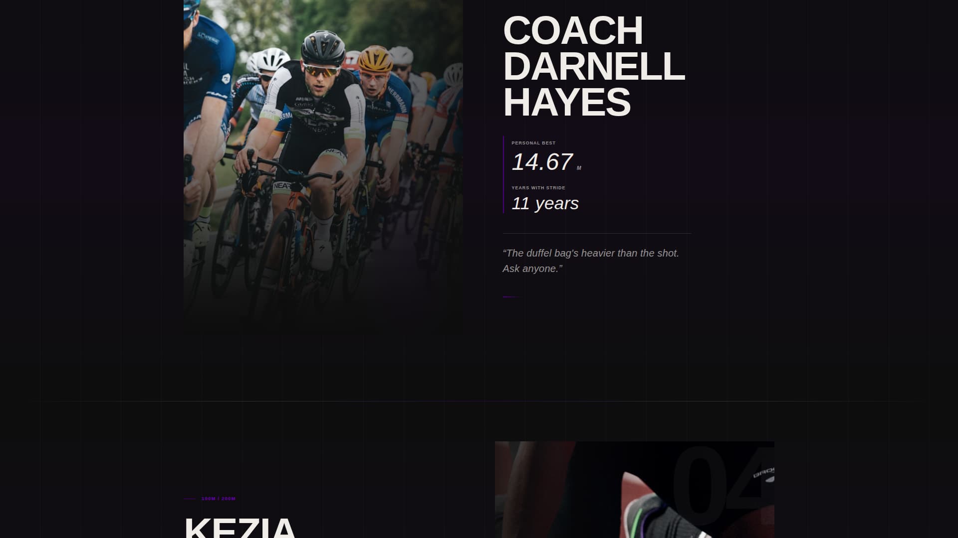Stride - Electric Track Landing Page Template